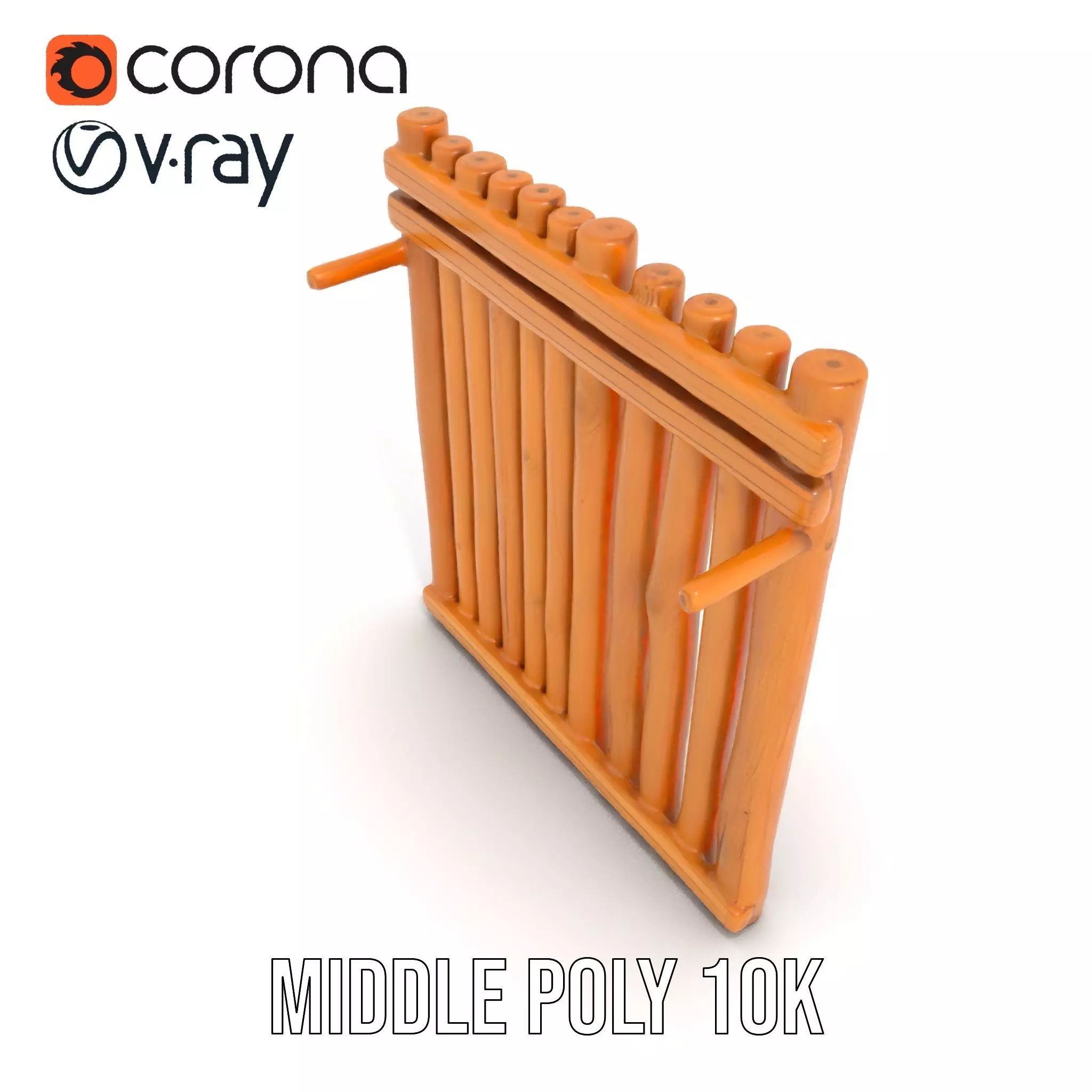 Natural Oak Slats model pack Low-poly 3D model_5