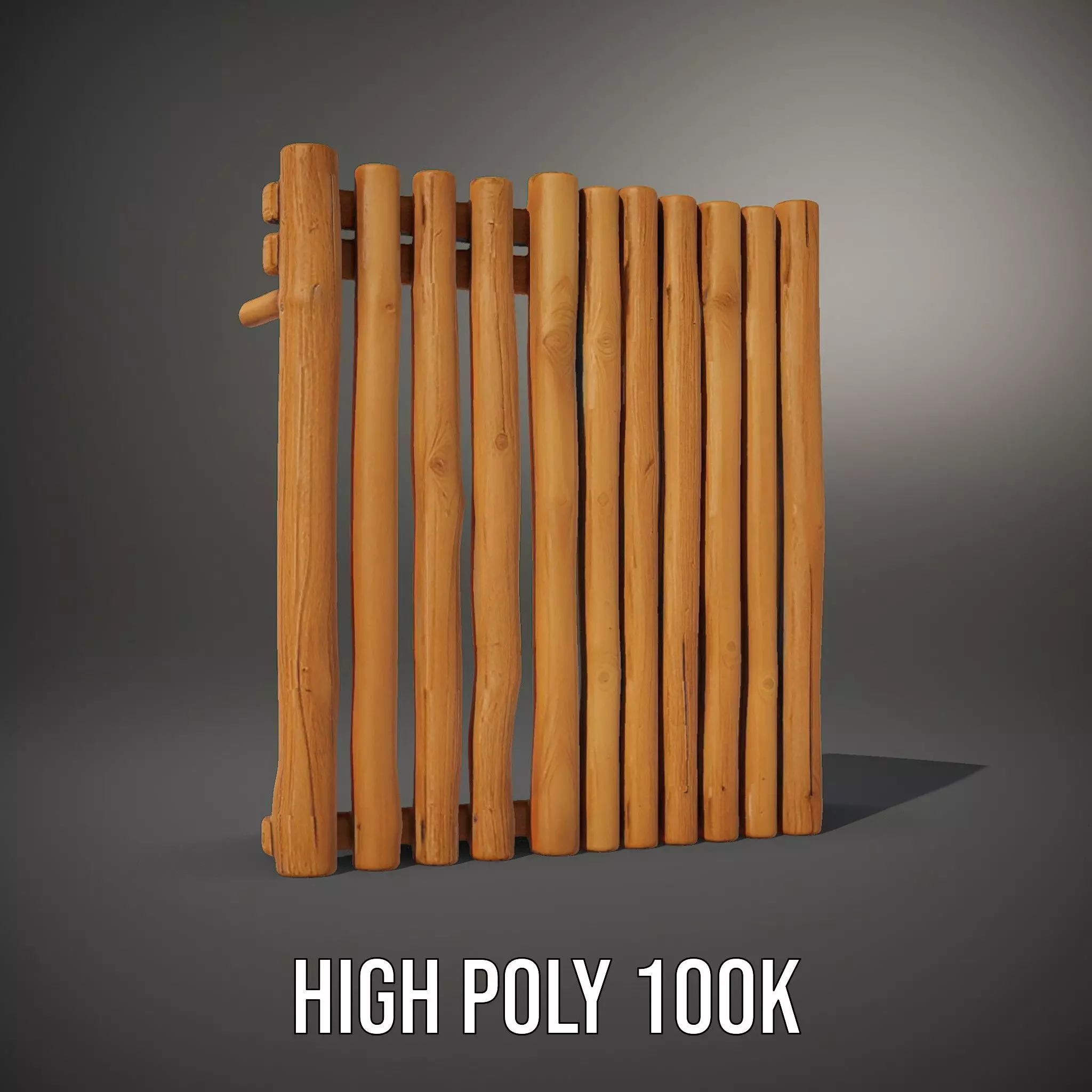 Natural Oak Slats model pack Low-poly 3D model_8