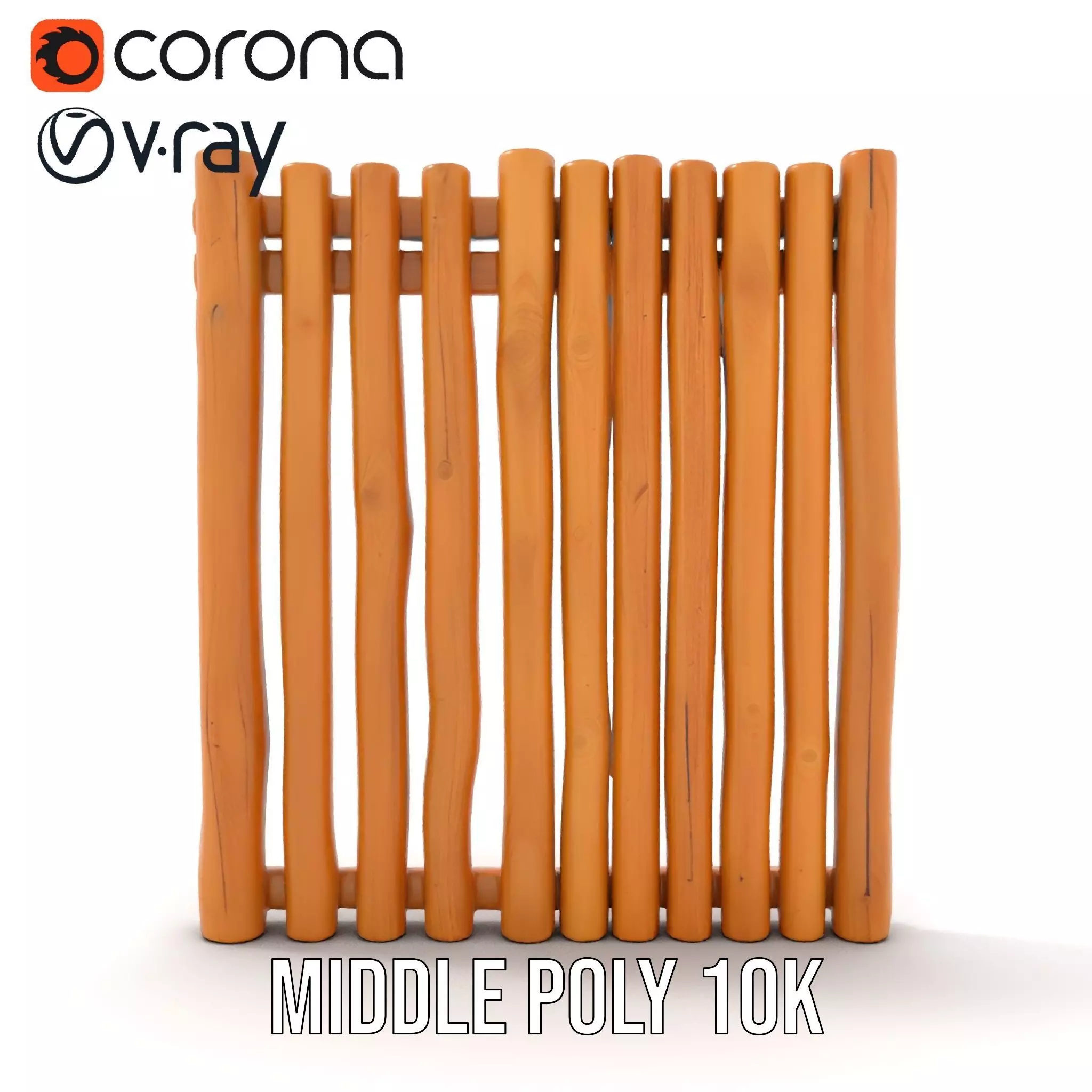 Natural Oak Slats model pack Low-poly 3D model_6