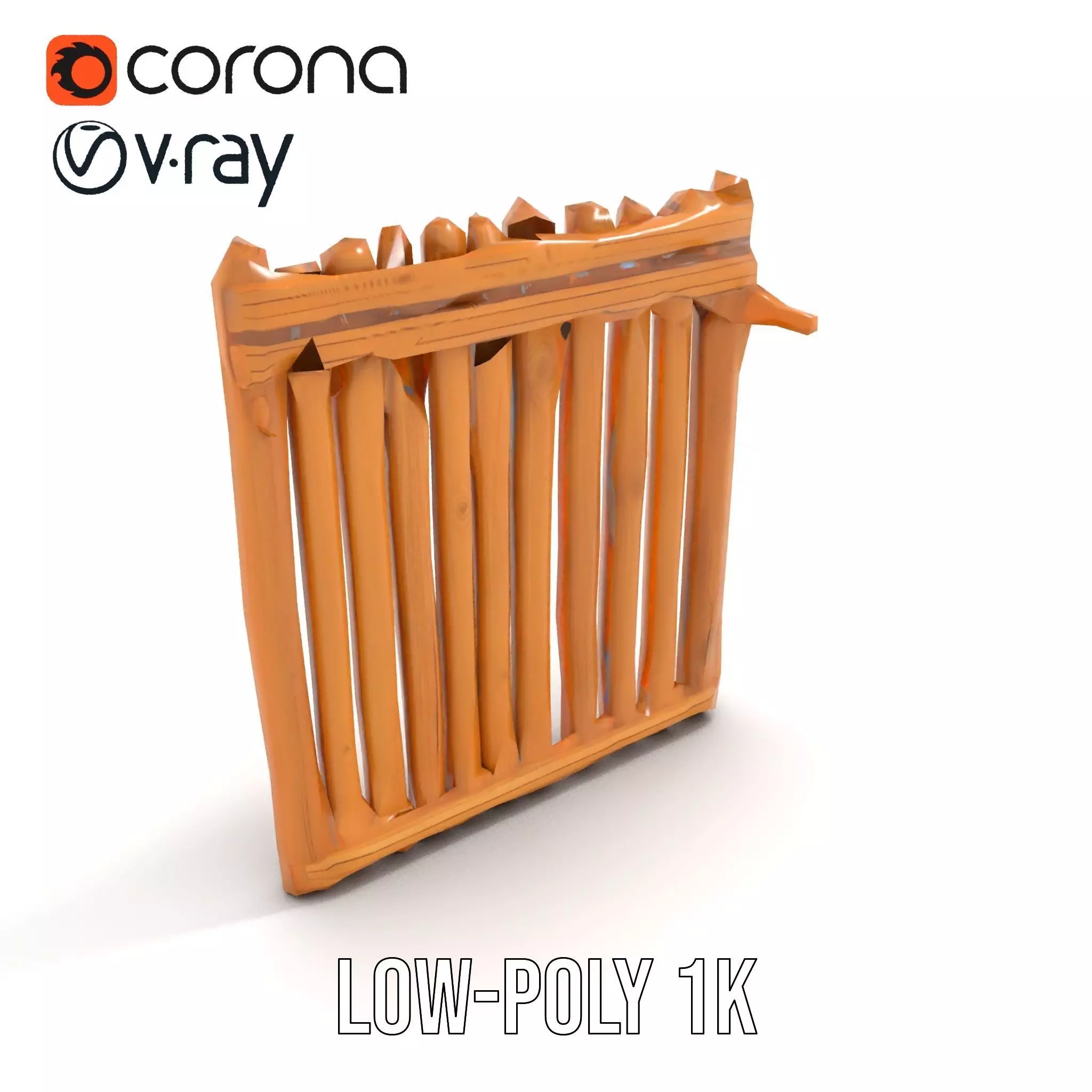 Natural Oak Slats model pack Low-poly 3D model_9
