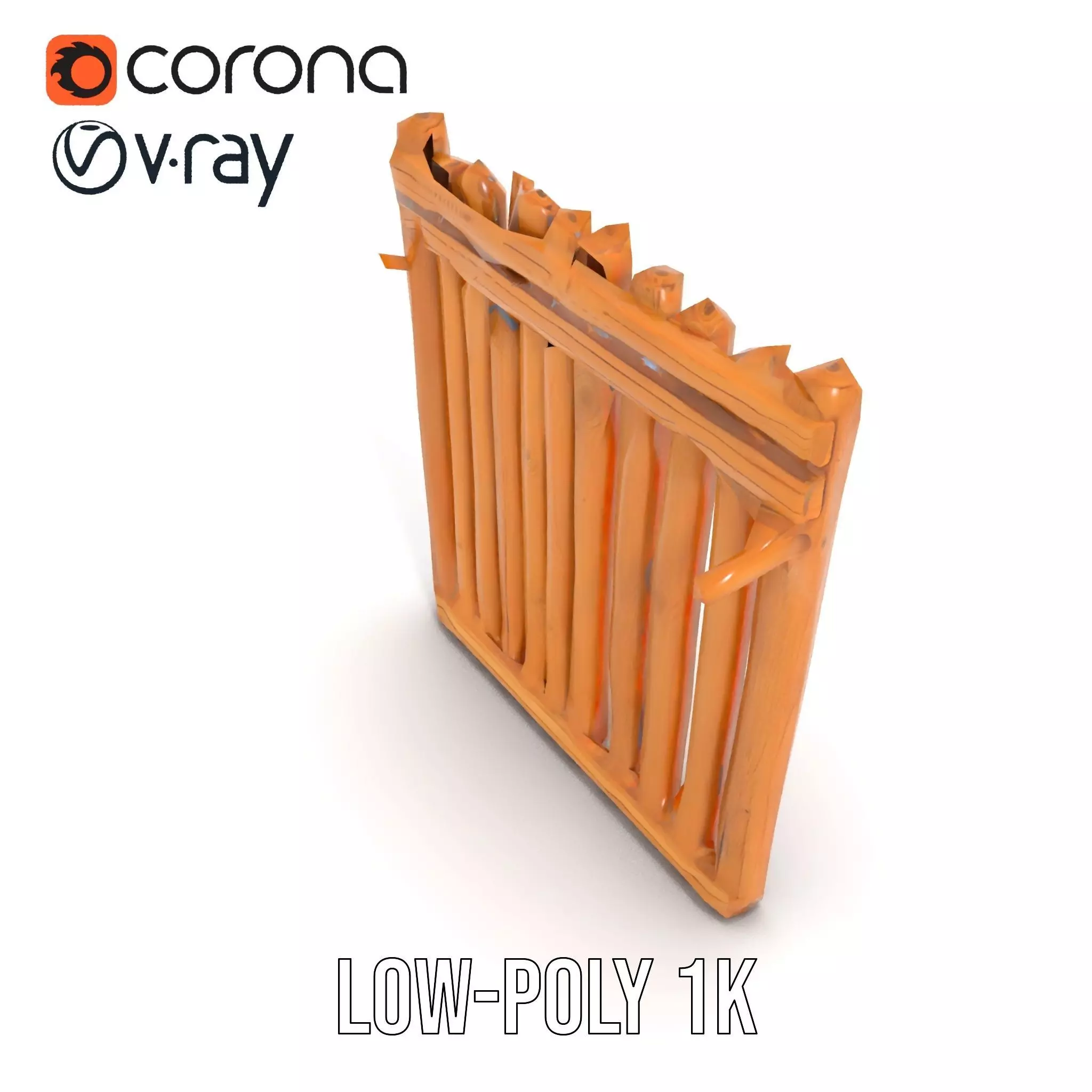 Natural Oak Slats model pack Low-poly 3D model_12