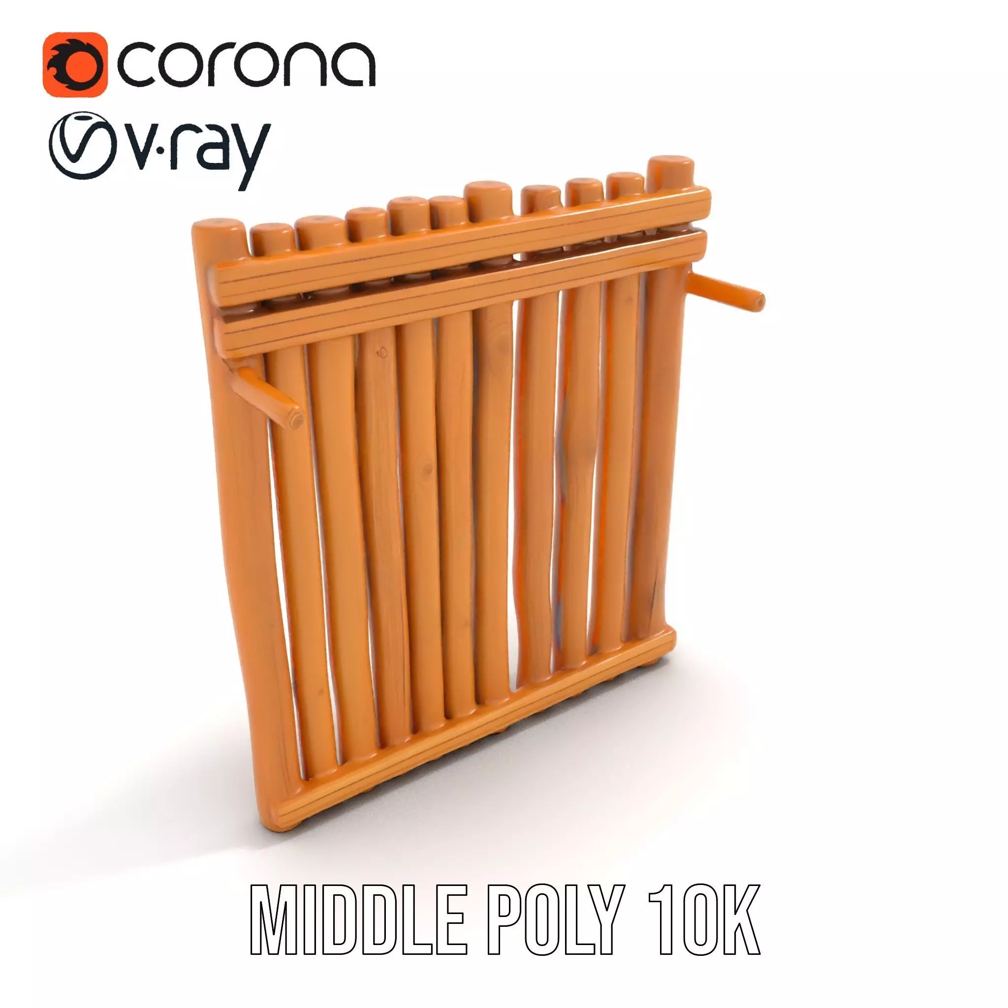 Natural Oak Slats model pack Low-poly 3D model_11