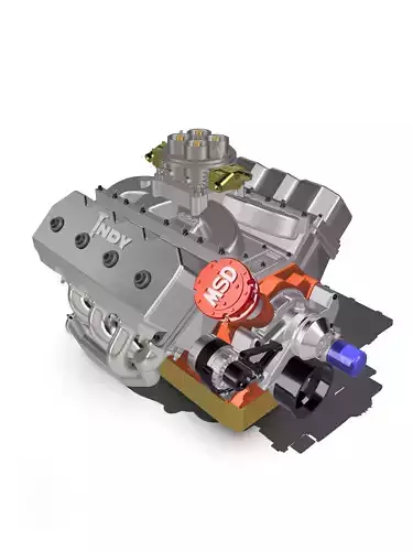 Hemi Street engine INDY single carb engine set 3D print model