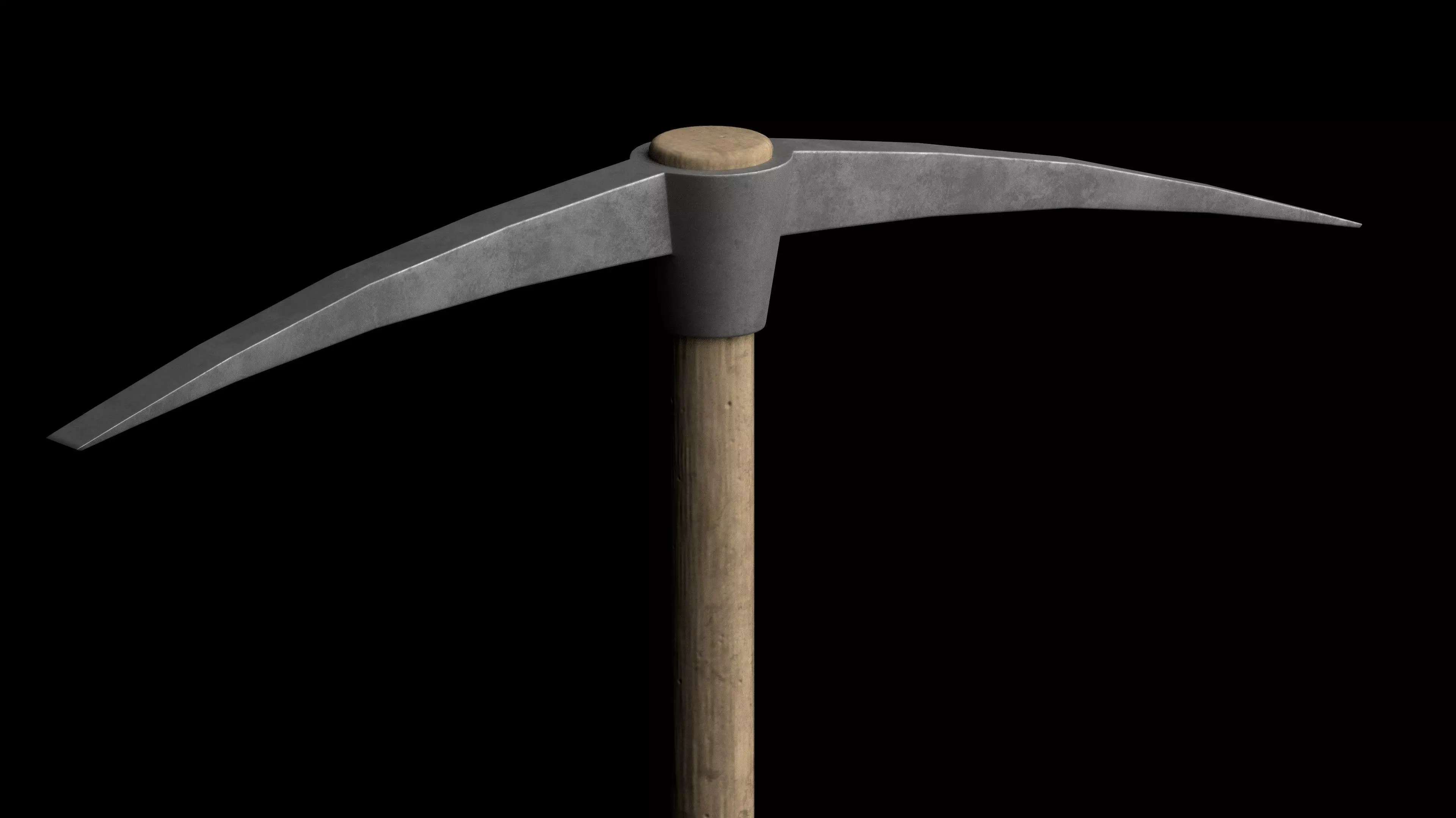 Pickaxe Low-poly 3D model_0