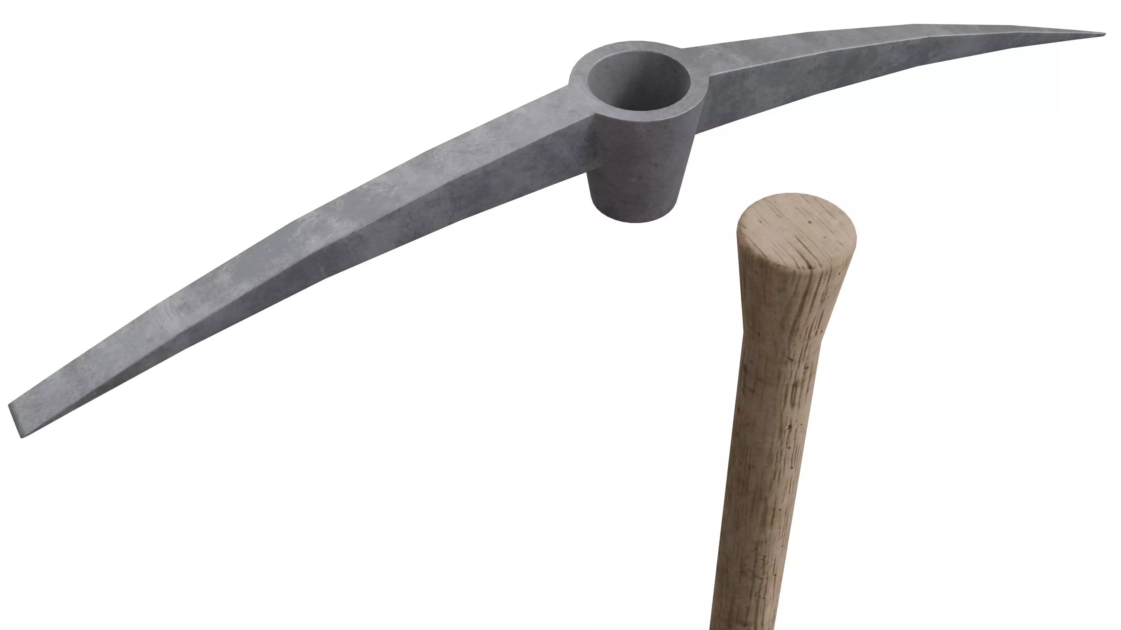 Pickaxe Low-poly 3D model_1