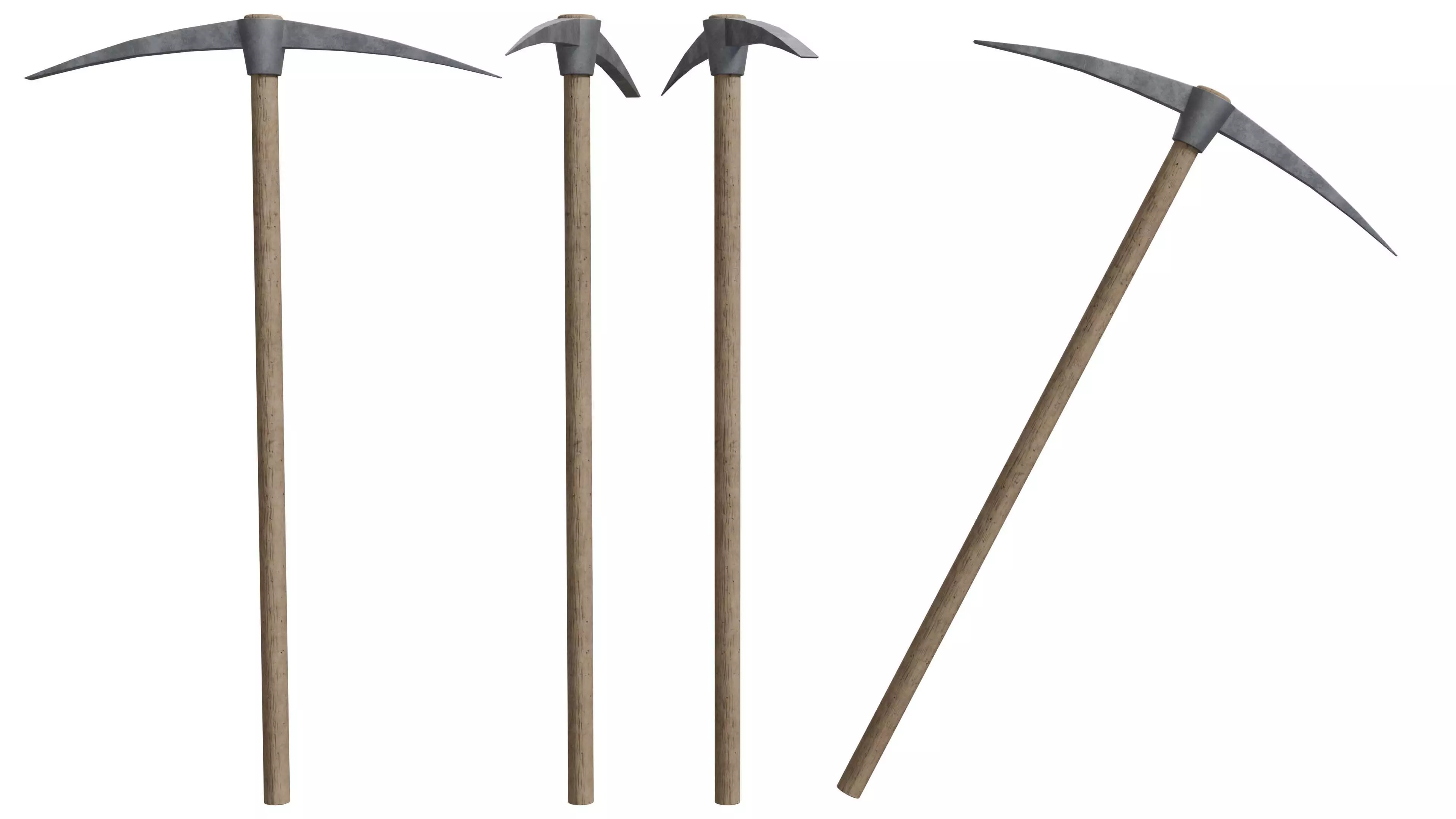Pickaxe Low-poly 3D model_2