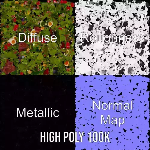 Colorful Salad Dish model pack Low-poly 3D model 3