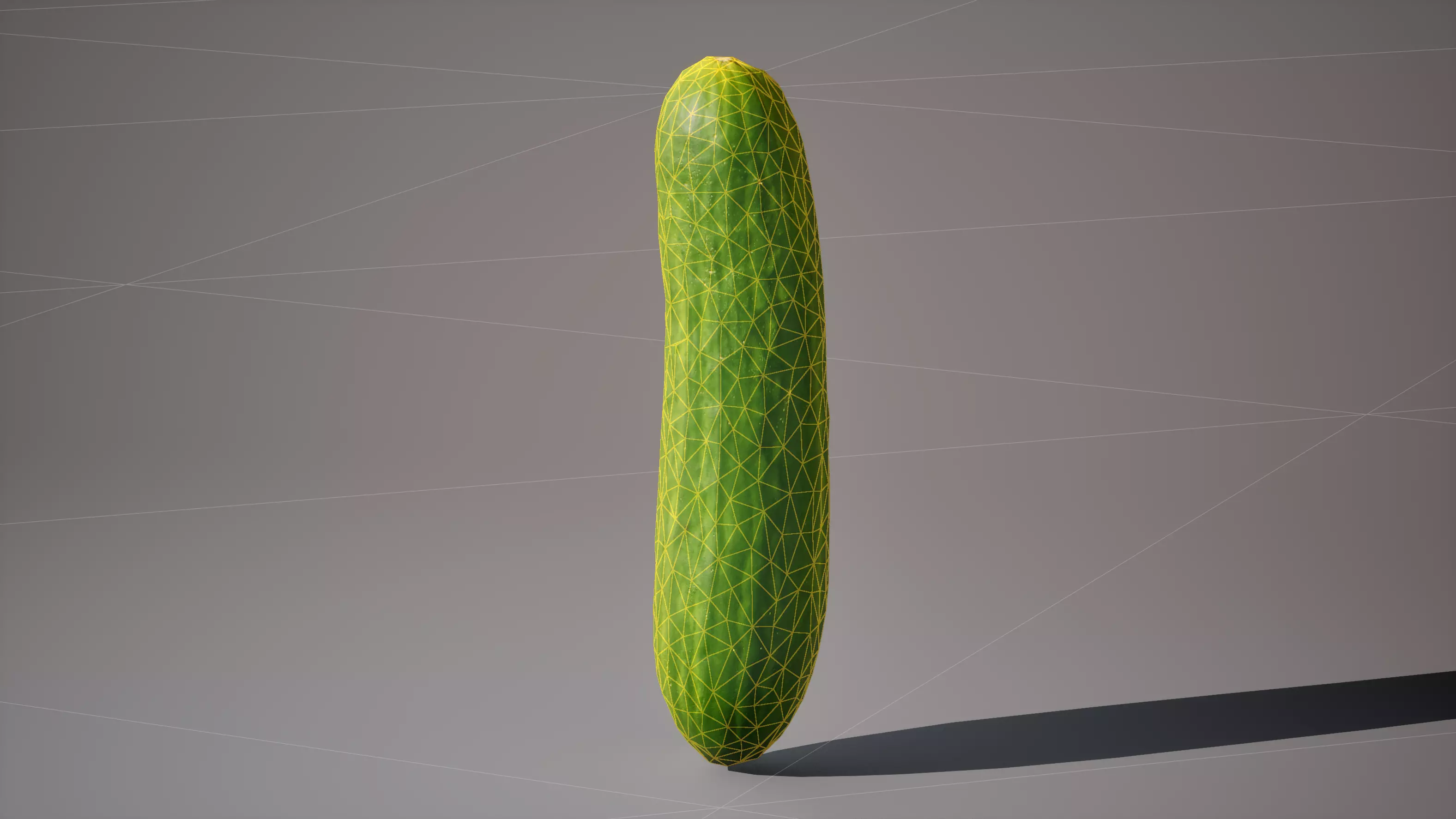 Cucumber 1K triangles 4K PBR textures Low-poly 3D model_16