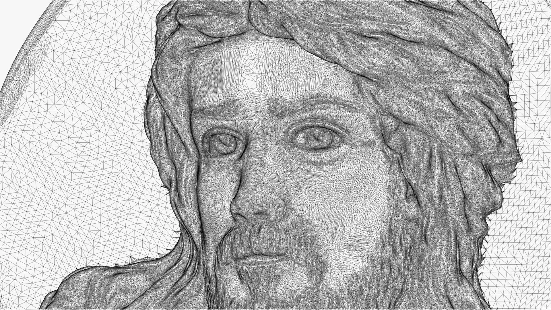 Jesus Christ 3D Wall Sculpture Religious Bas Relief Decor 3D print model_6