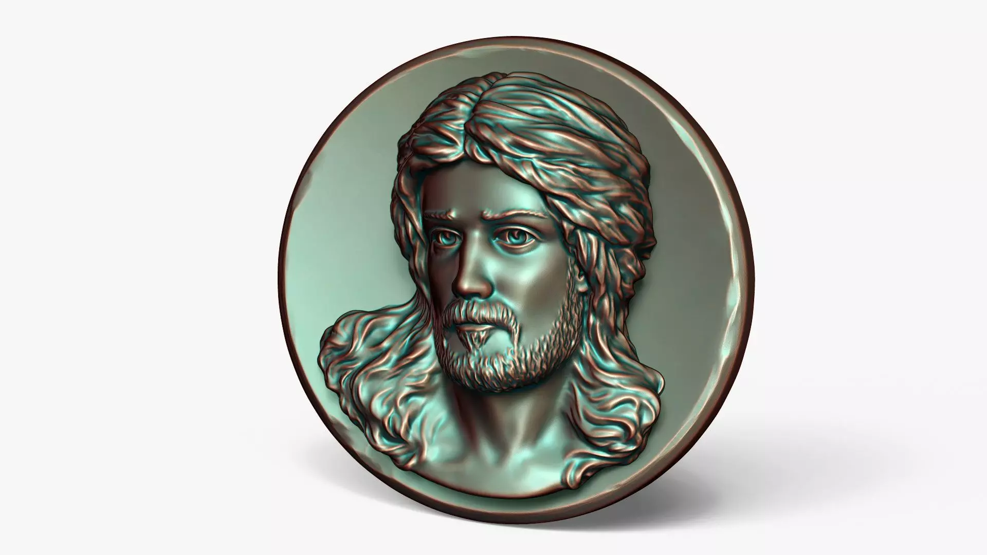 Jesus Christ 3D Wall Sculpture Religious Bas Relief Decor 3D print model_1