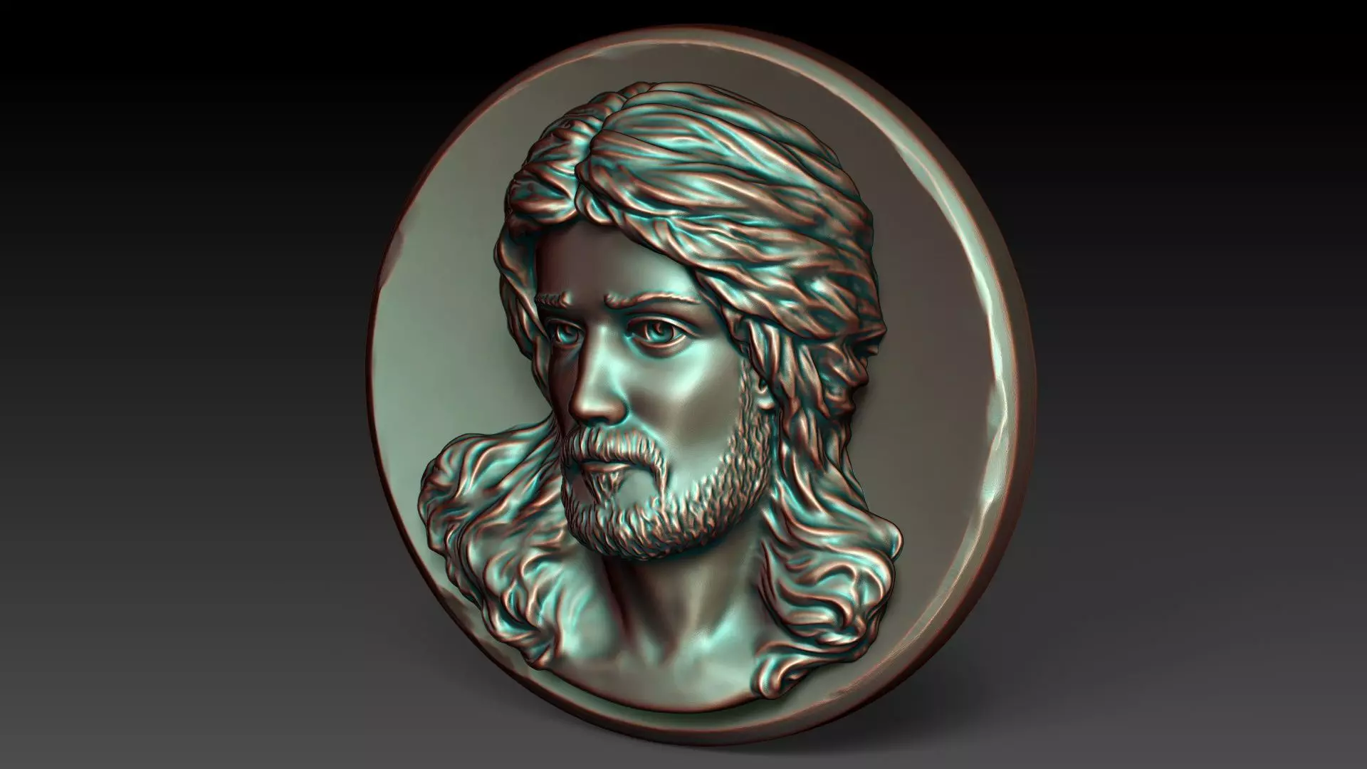 Jesus Christ 3D Wall Sculpture Religious Bas Relief Decor 3D print model_10