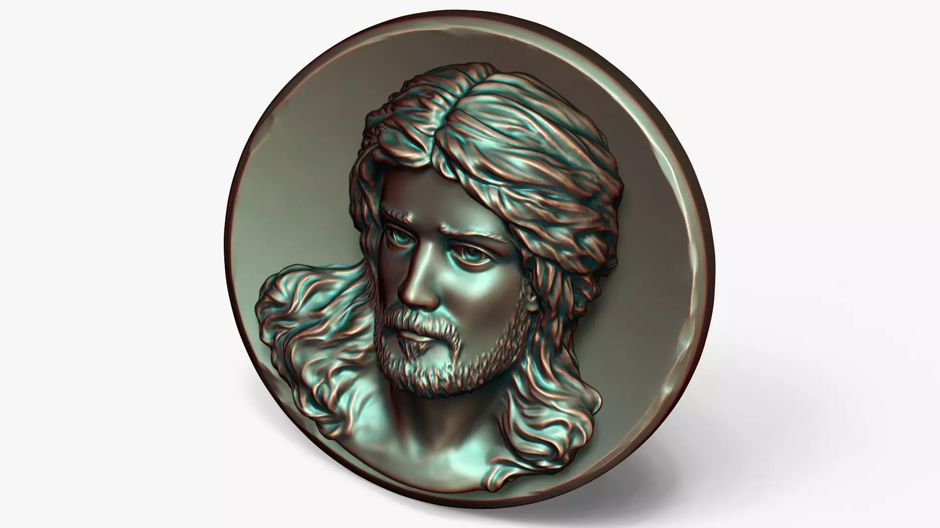 Jesus Christ 3D Wall Sculpture Religious Bas Relief Decor 3D print model_2