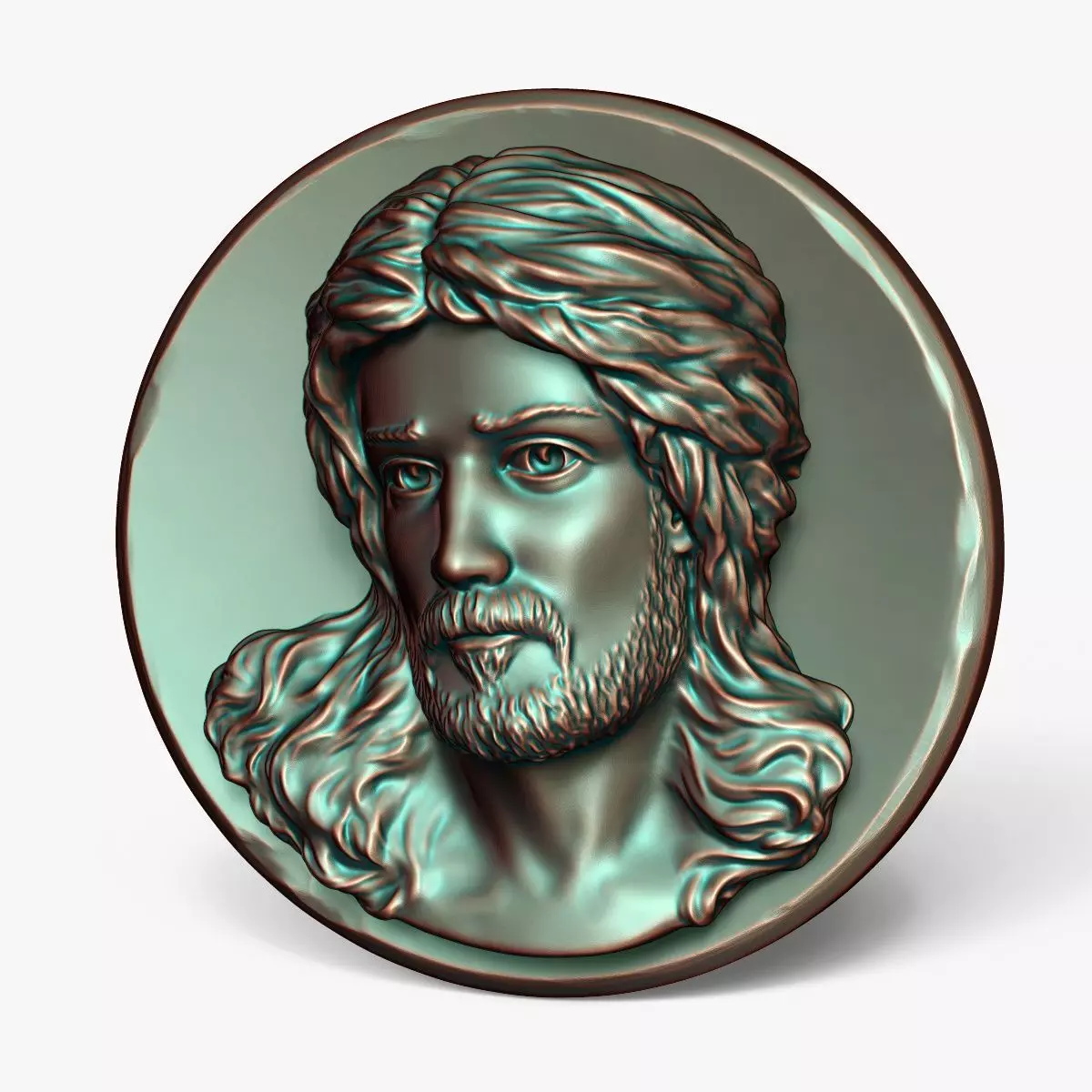 Jesus Christ 3D Wall Sculpture Religious Bas Relief Decor 3D print model_0