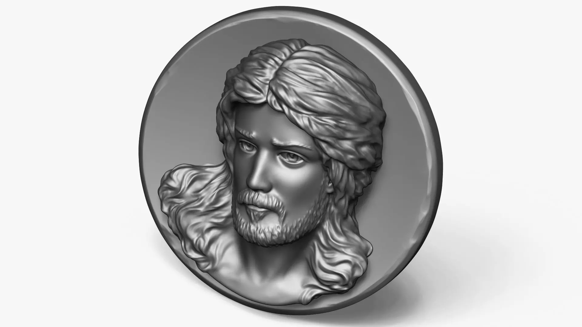 Jesus Christ 3D Wall Sculpture Religious Bas Relief Decor 3D print model_3