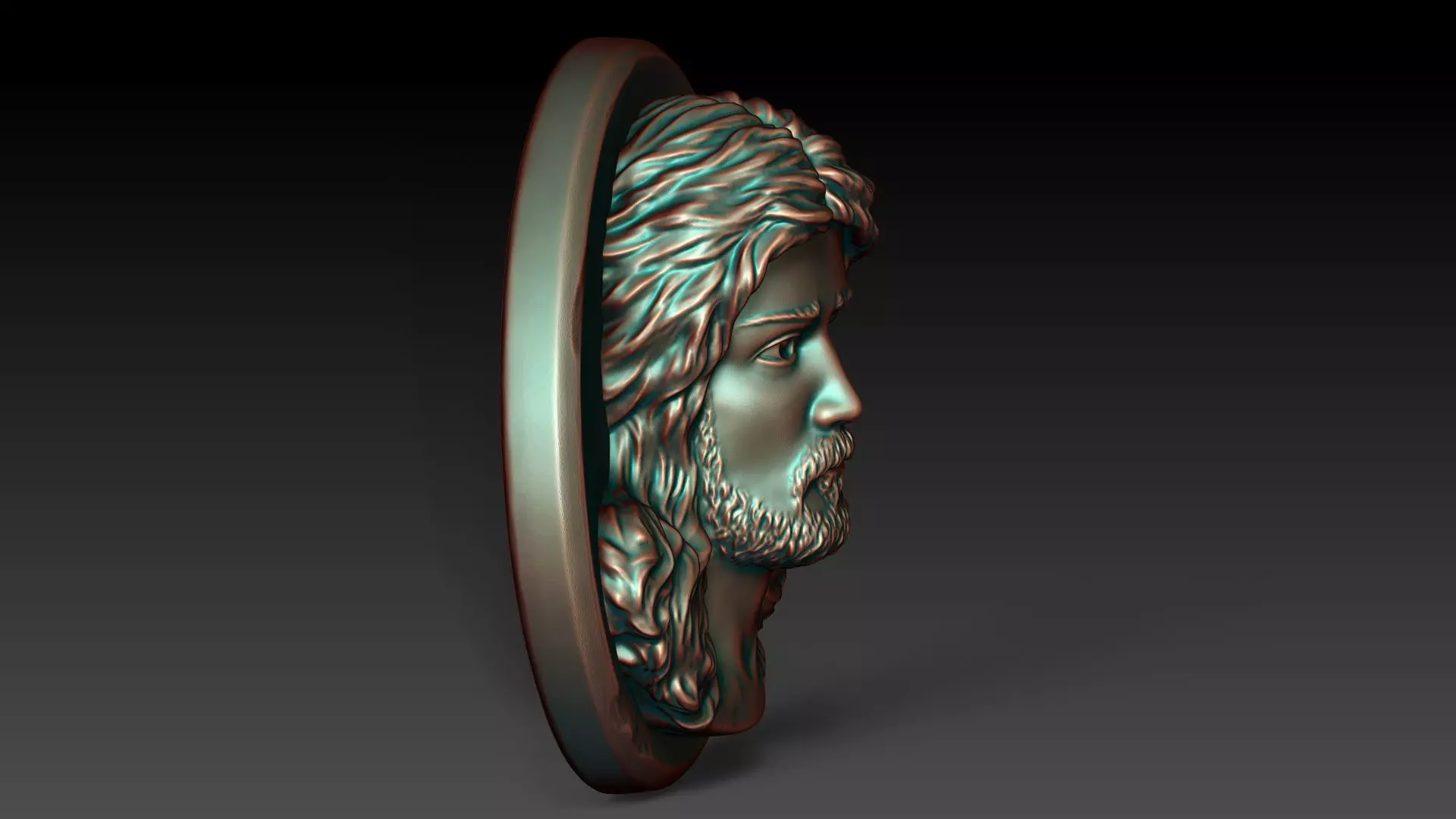 Jesus Christ 3D Wall Sculpture Religious Bas Relief Decor 3D print model_11