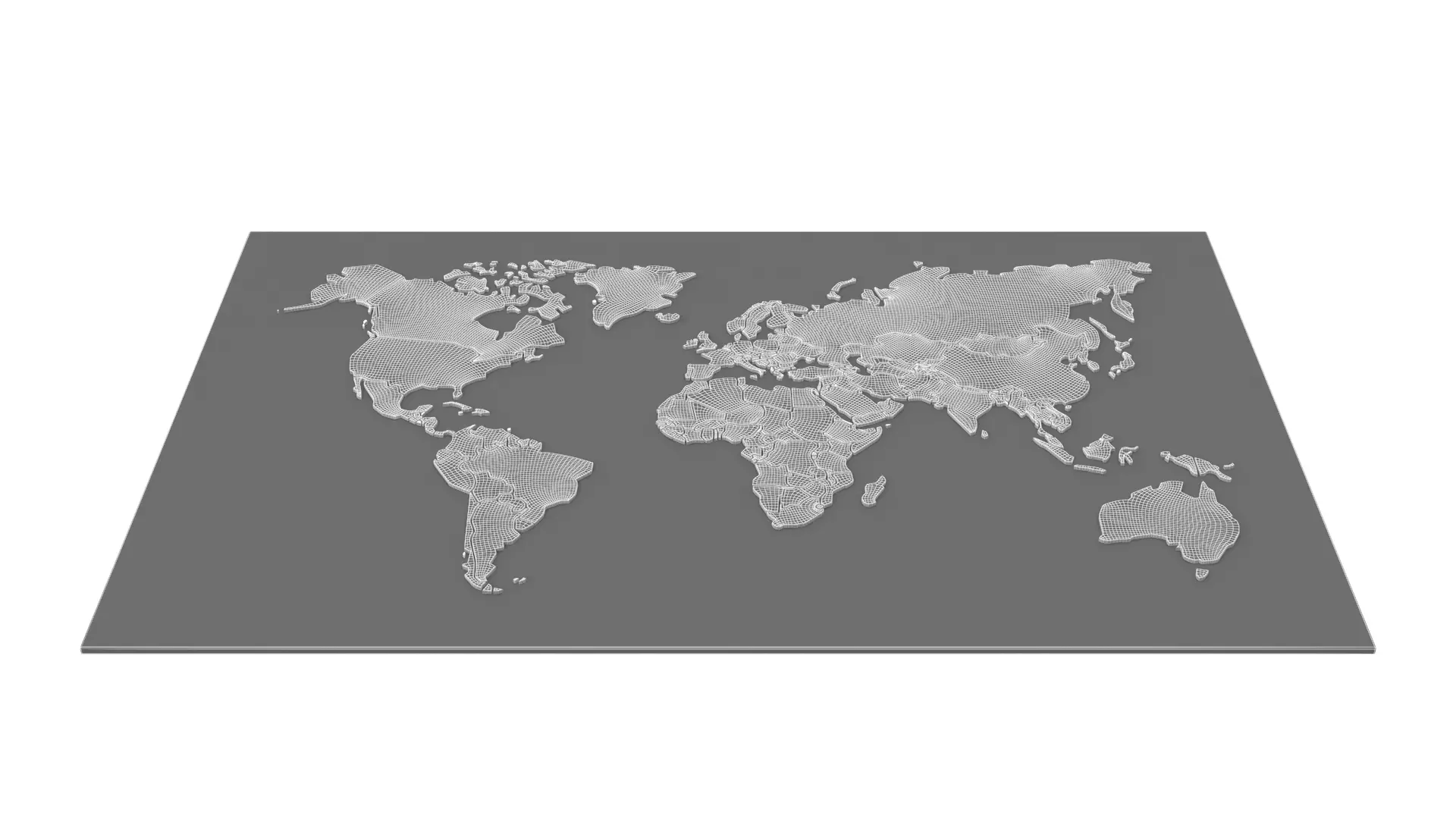 Stylized World Map Low-poly 3D model_12