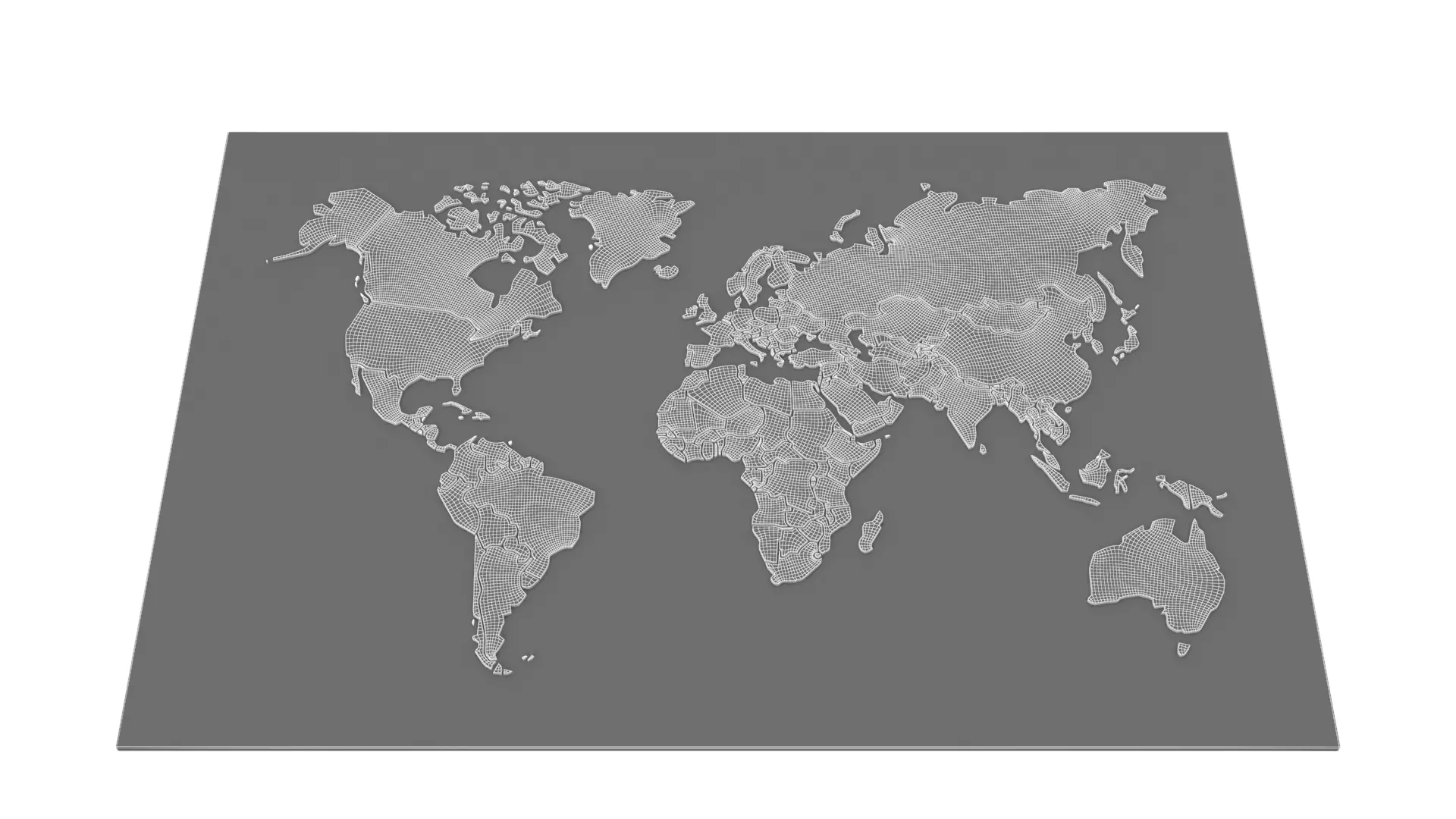 Stylized World Map Low-poly 3D model_11