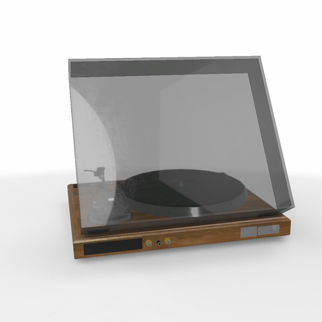 Vintage Record Player Low-poly 3D model_24