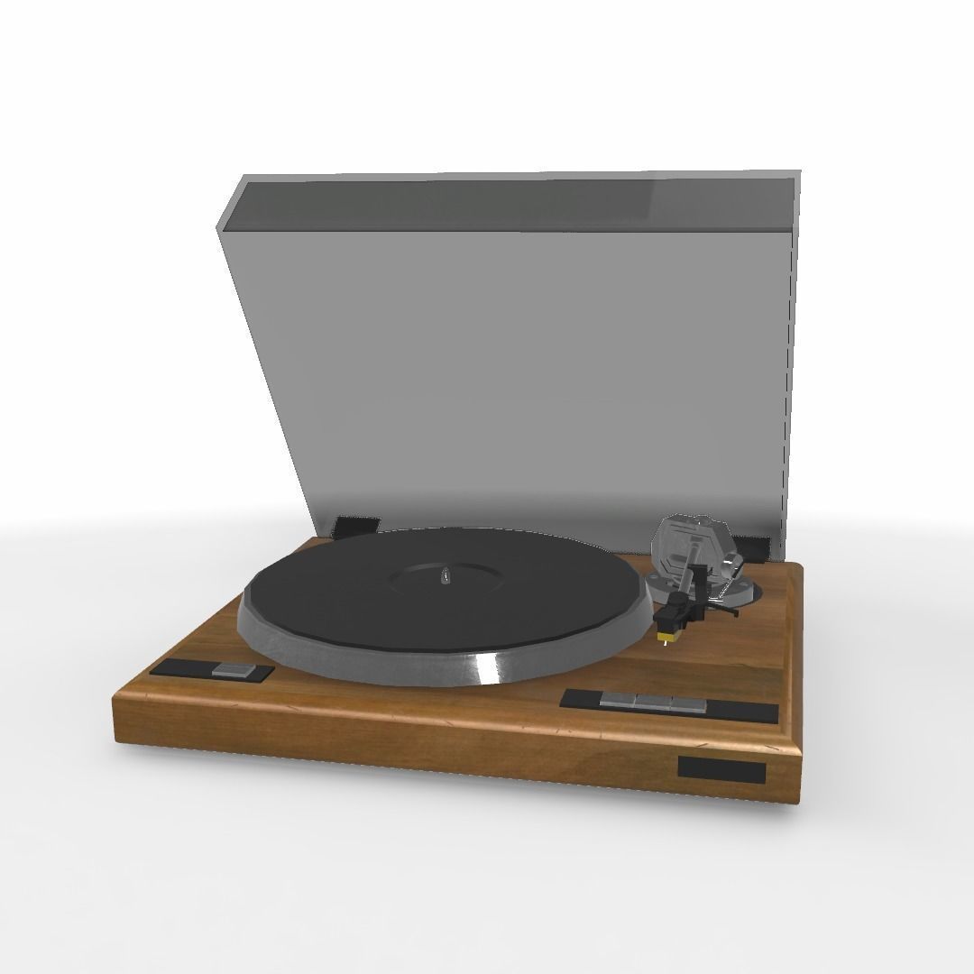 Vintage Record Player Low-poly 3D model_37