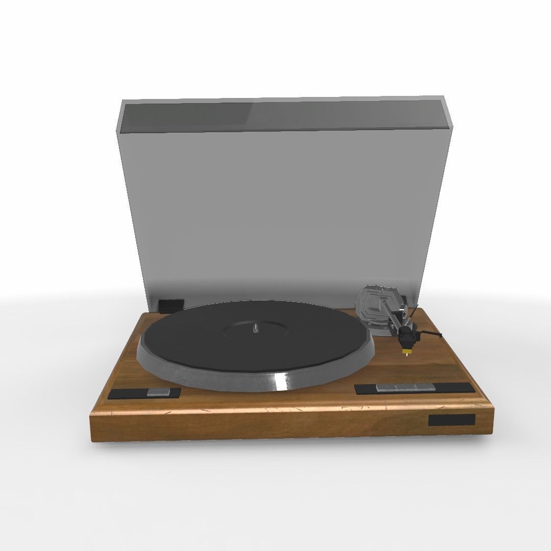 Vintage Record Player Low-poly 3D model_36