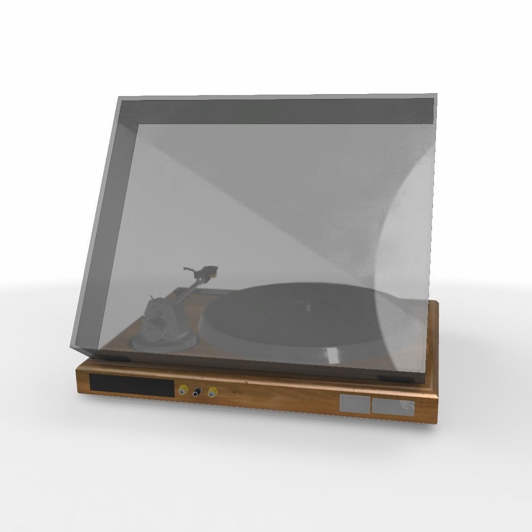Vintage Record Player Low-poly 3D model_18