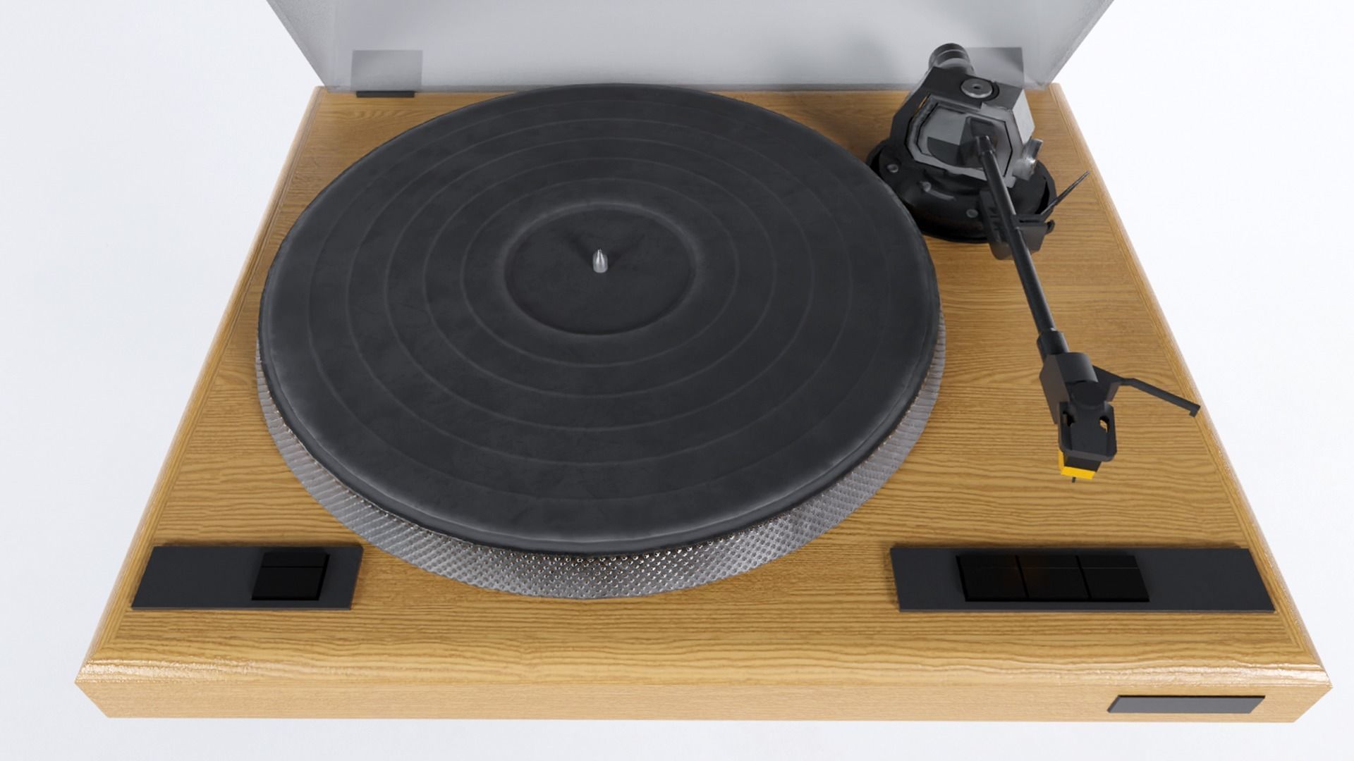Vintage Record Player Low-poly 3D model_3