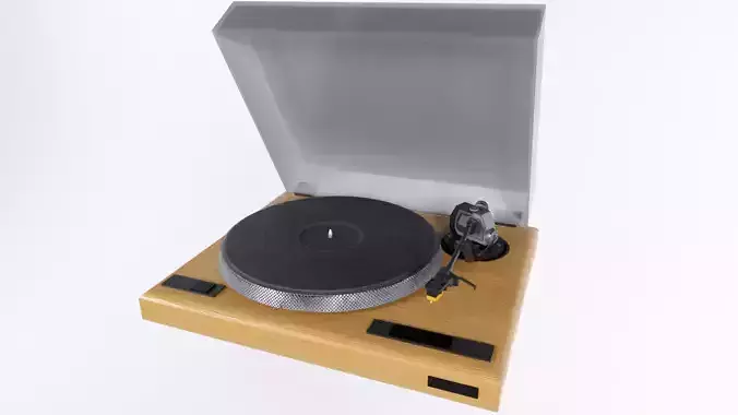 Vintage Record Player  Low-poly 3D model