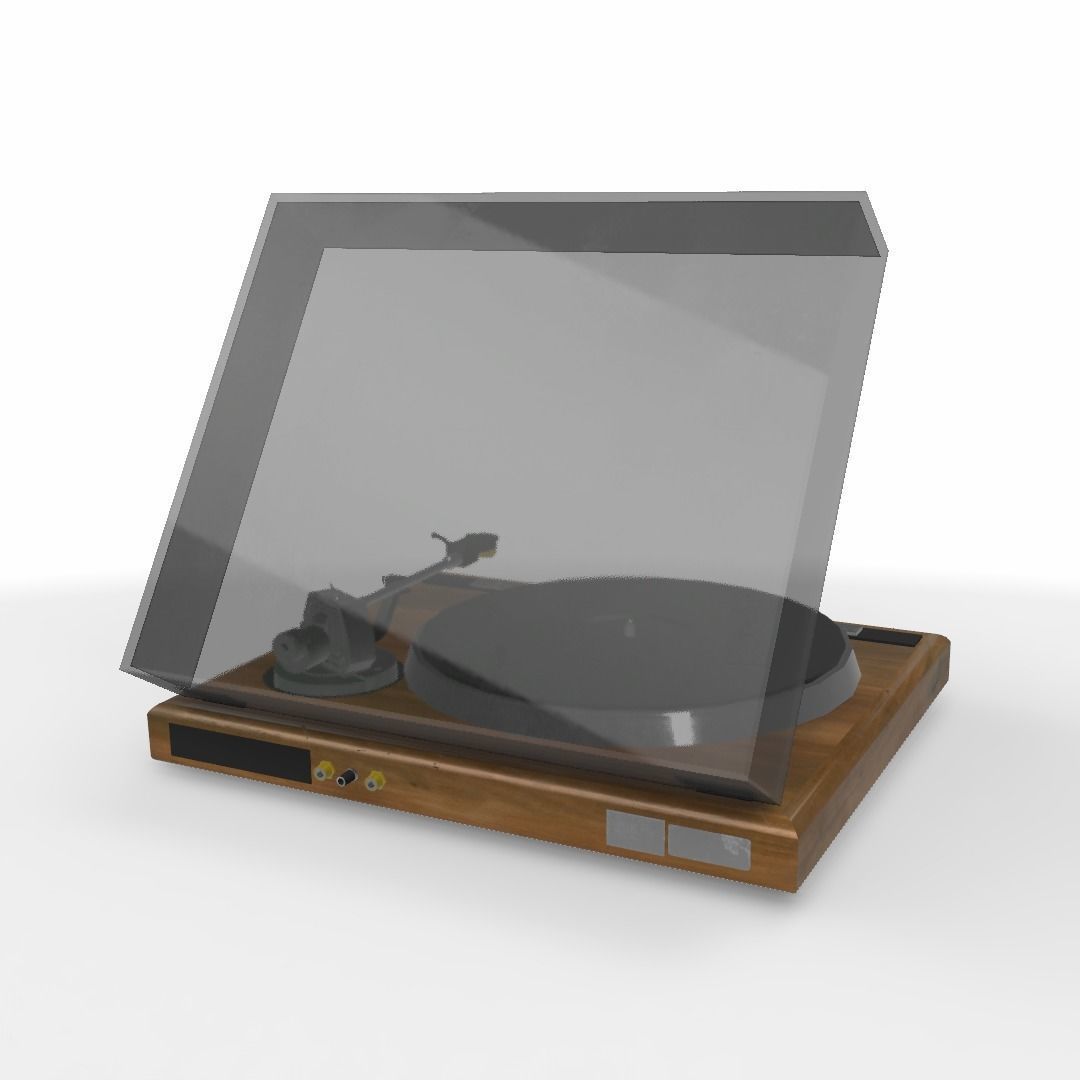 Vintage Record Player Low-poly 3D model_19