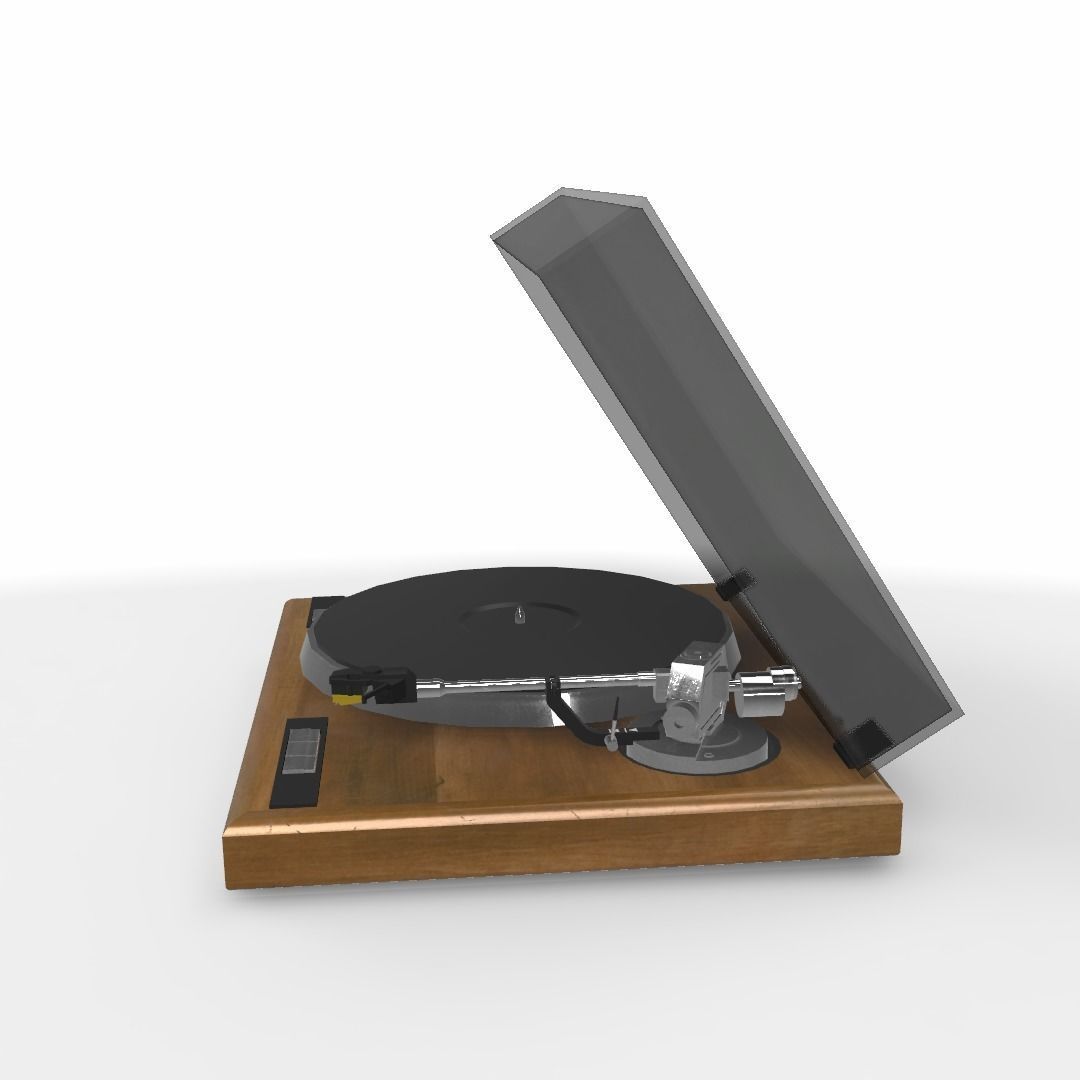 Vintage Record Player Low-poly 3D model_31