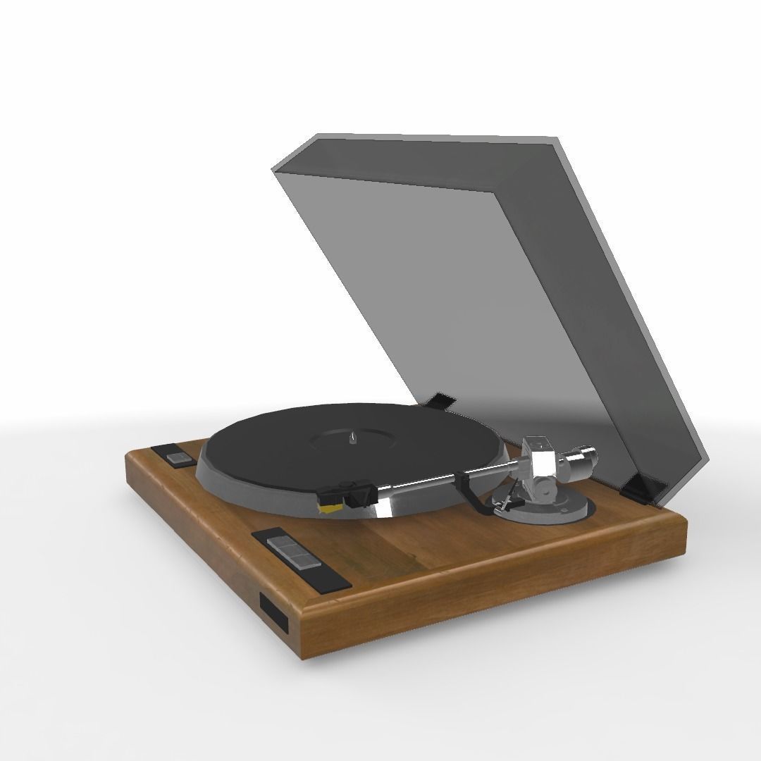 Vintage Record Player Low-poly 3D model_39