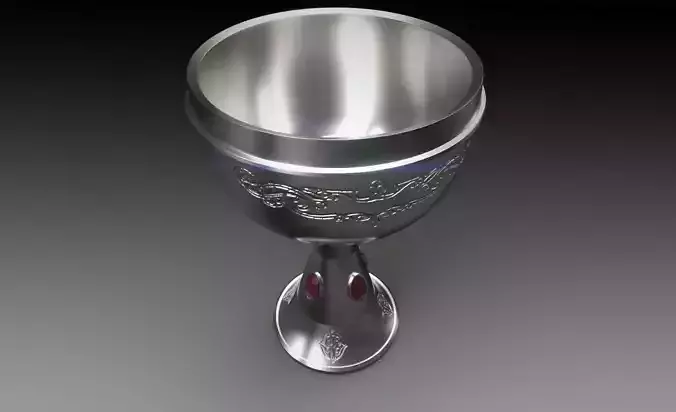 Silver Jeweled Wince Chalice