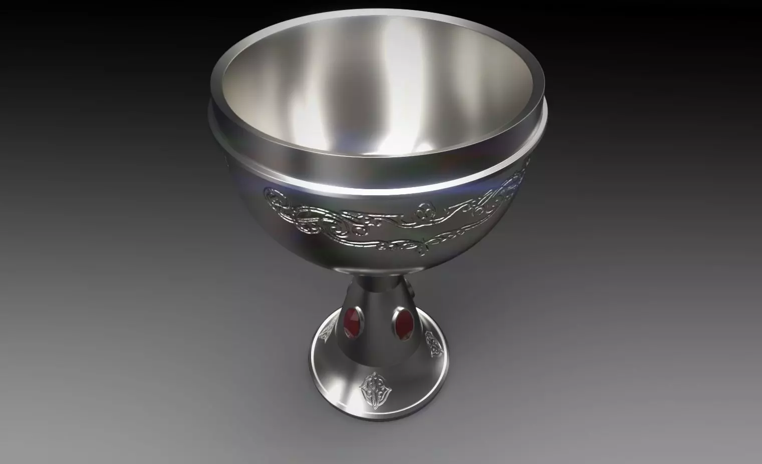 Silver Jeweled Wince Chalice 3D model