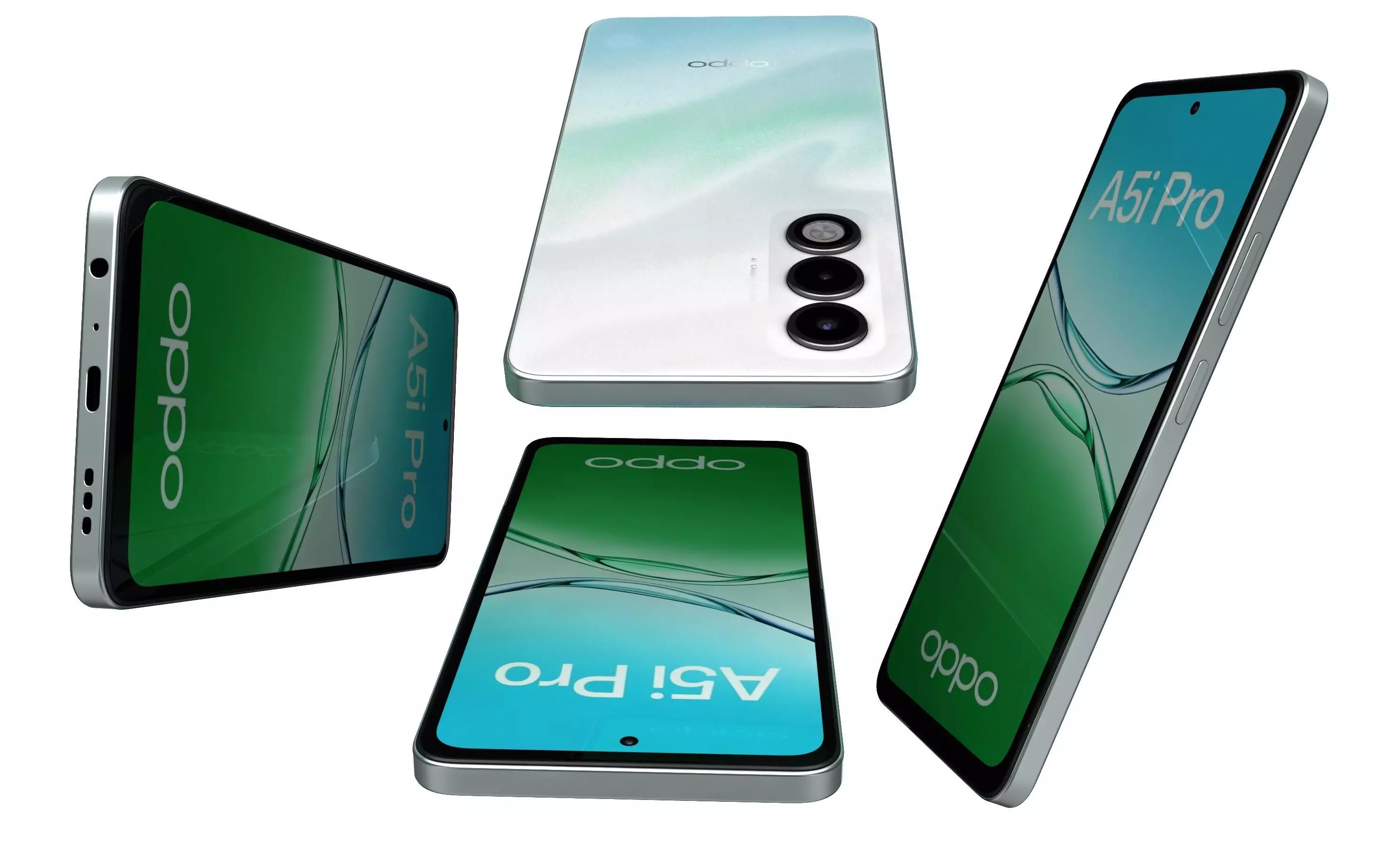 OPPO A5i Pro 5G Breeze Blue 3D model_8