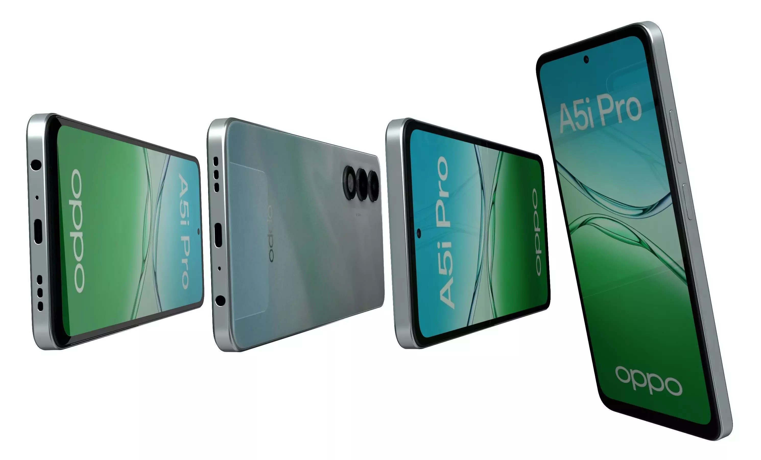 OPPO A5i Pro 5G Breeze Blue 3D model_7