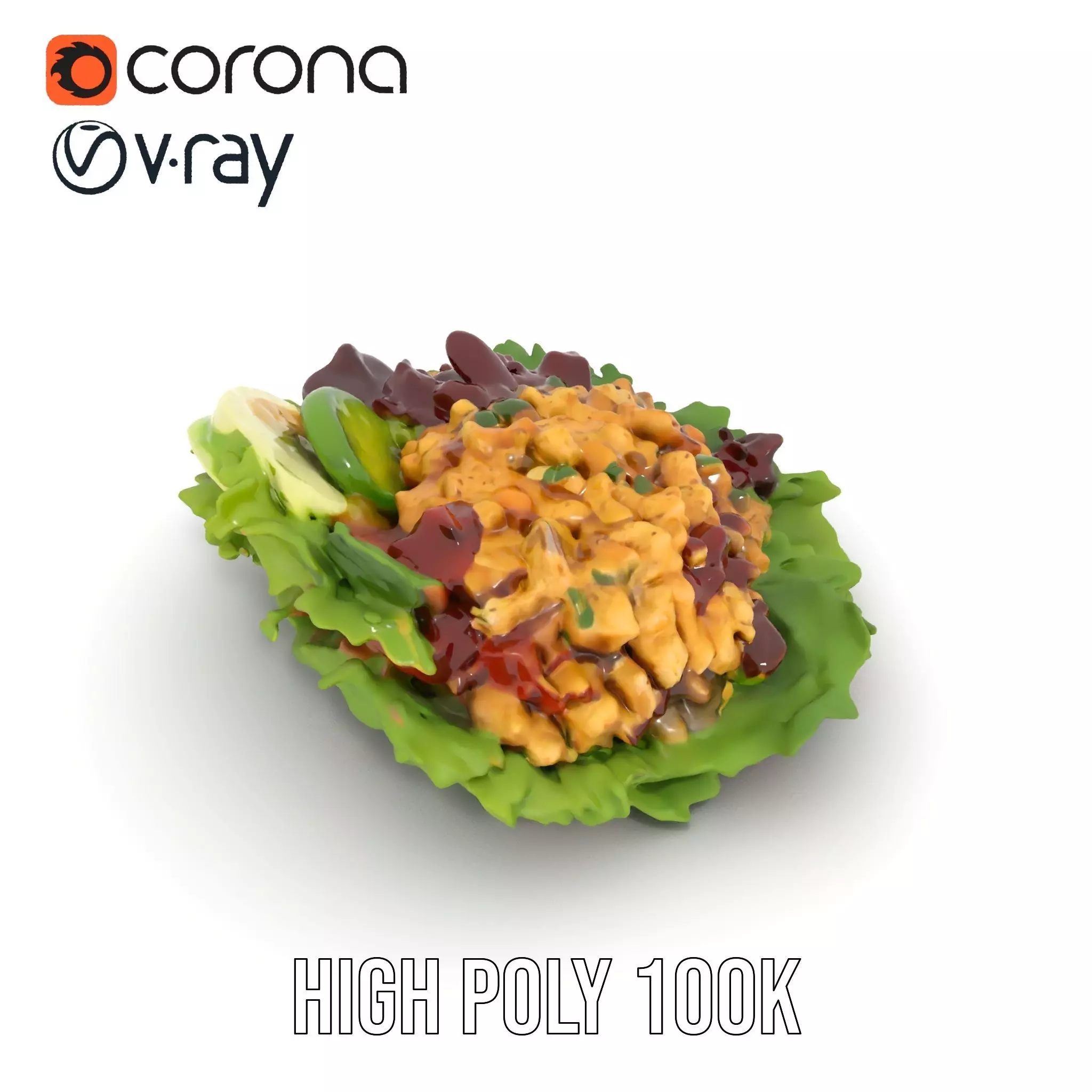 Crisp Cobb Salad model pack Low-poly 3D model_14