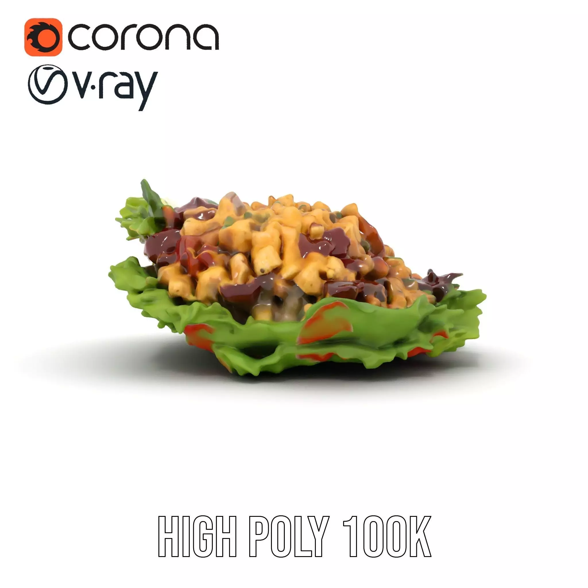 Crisp Cobb Salad model pack Low-poly 3D model_16