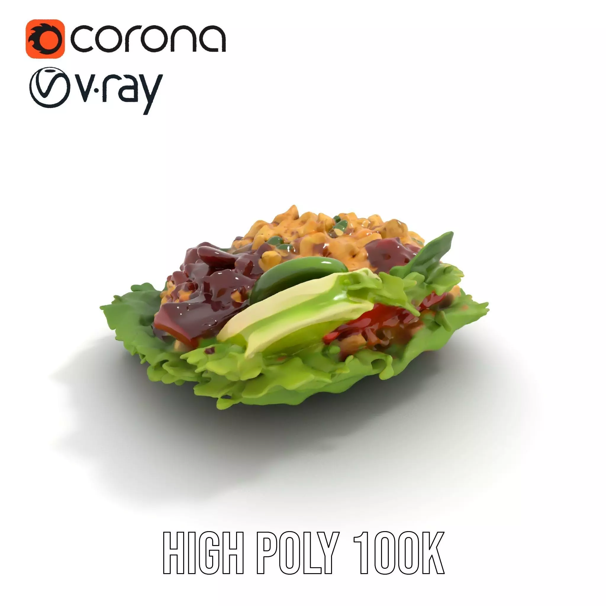 Crisp Cobb Salad model pack Low-poly 3D model_6