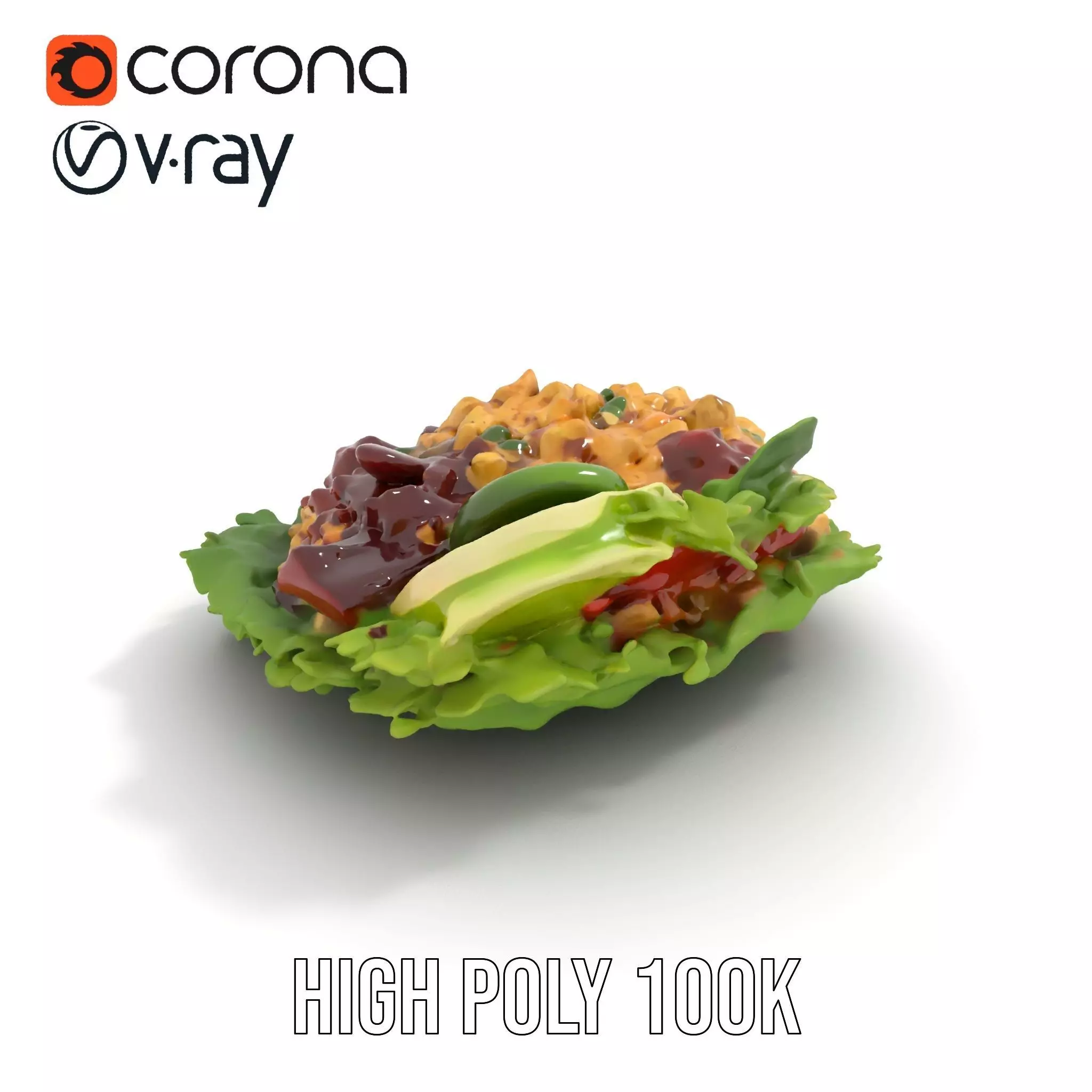 Crisp Cobb Salad model pack Low-poly 3D model_20