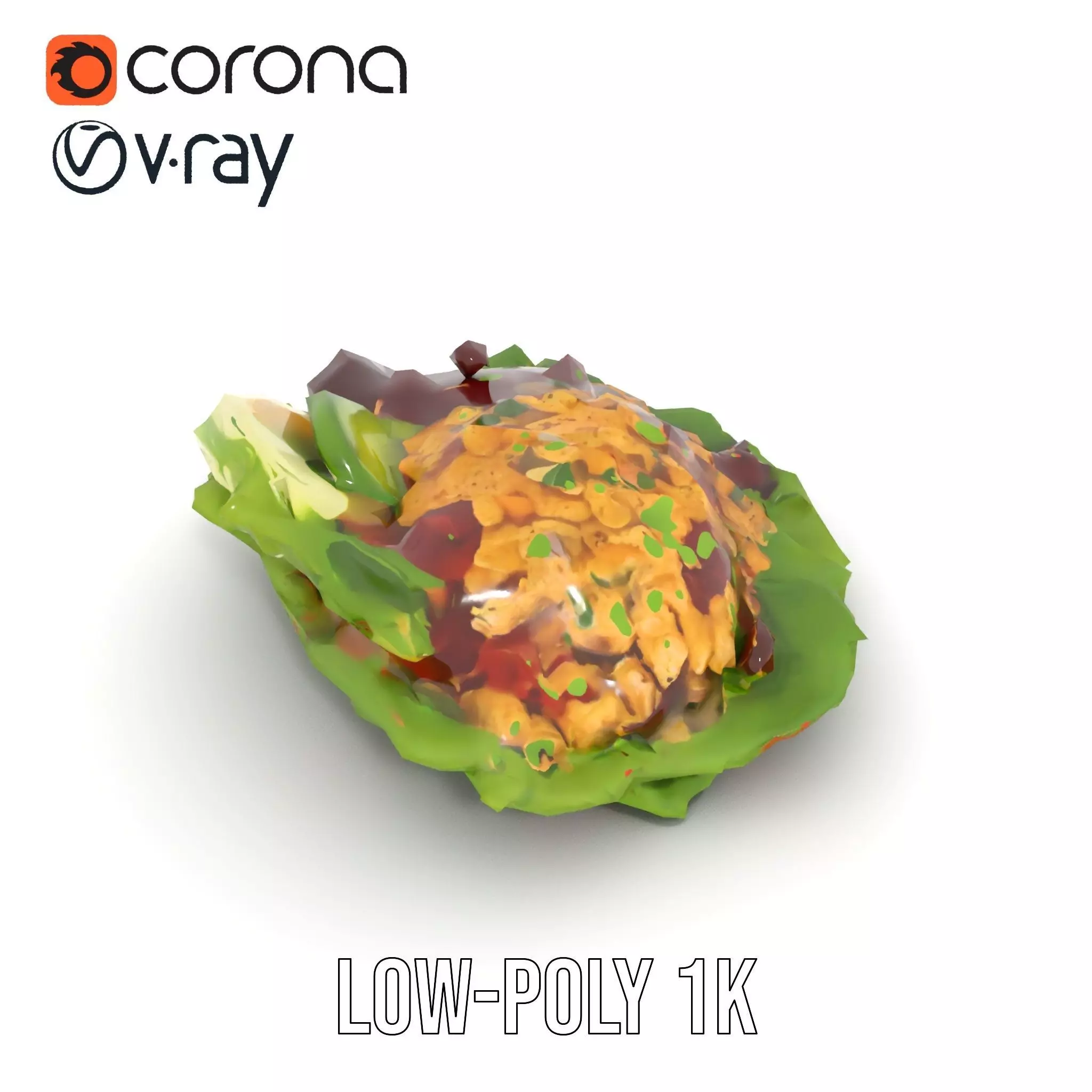 Crisp Cobb Salad model pack Low-poly 3D model_10