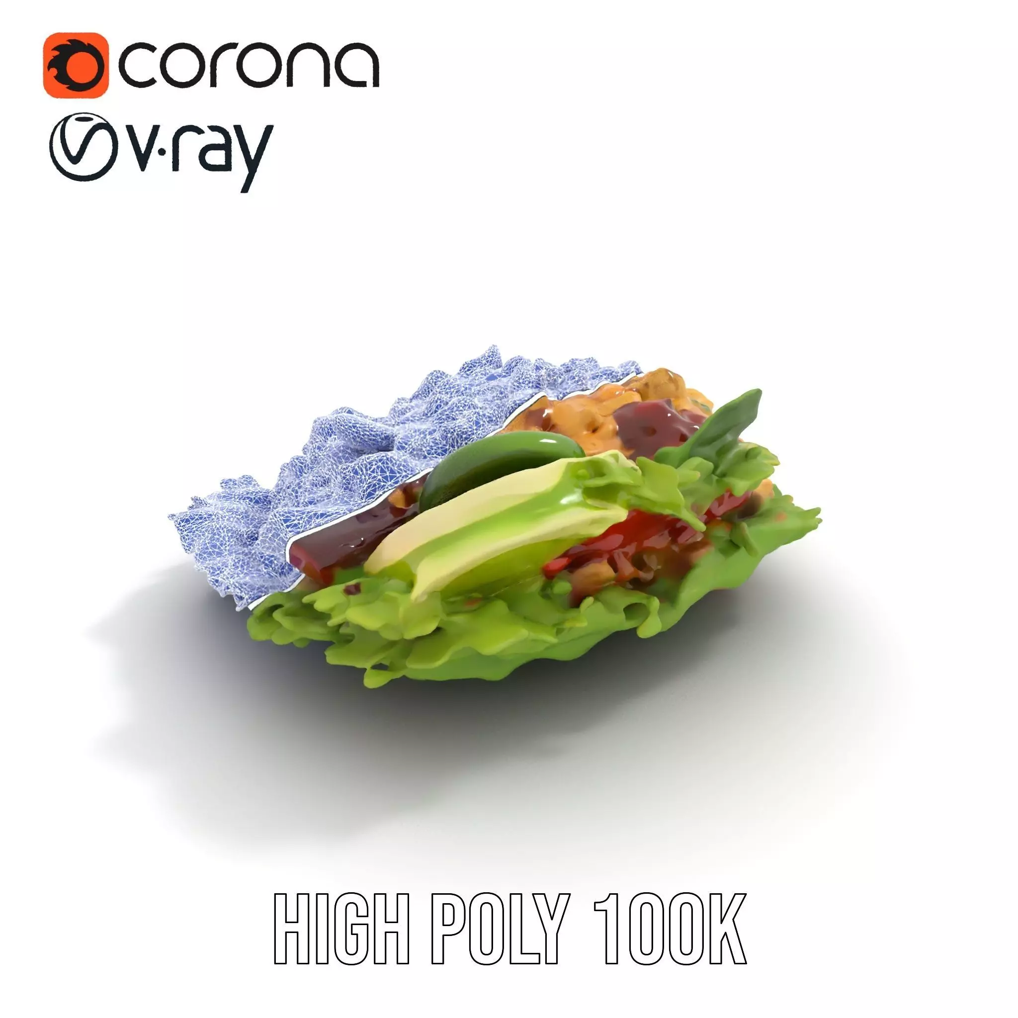 Crisp Cobb Salad model pack Low-poly 3D model_33