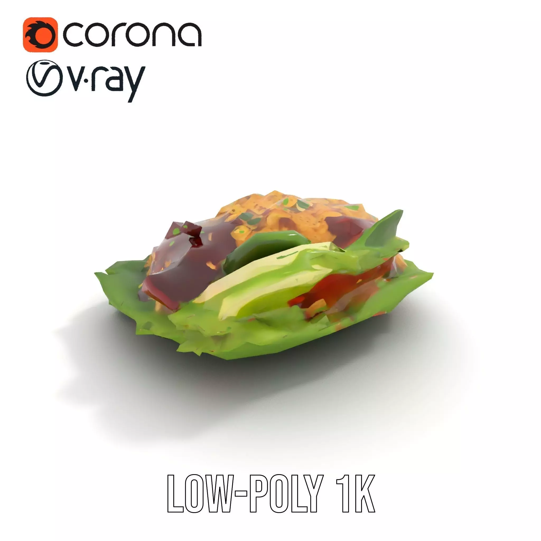 Crisp Cobb Salad model pack Low-poly 3D model_19