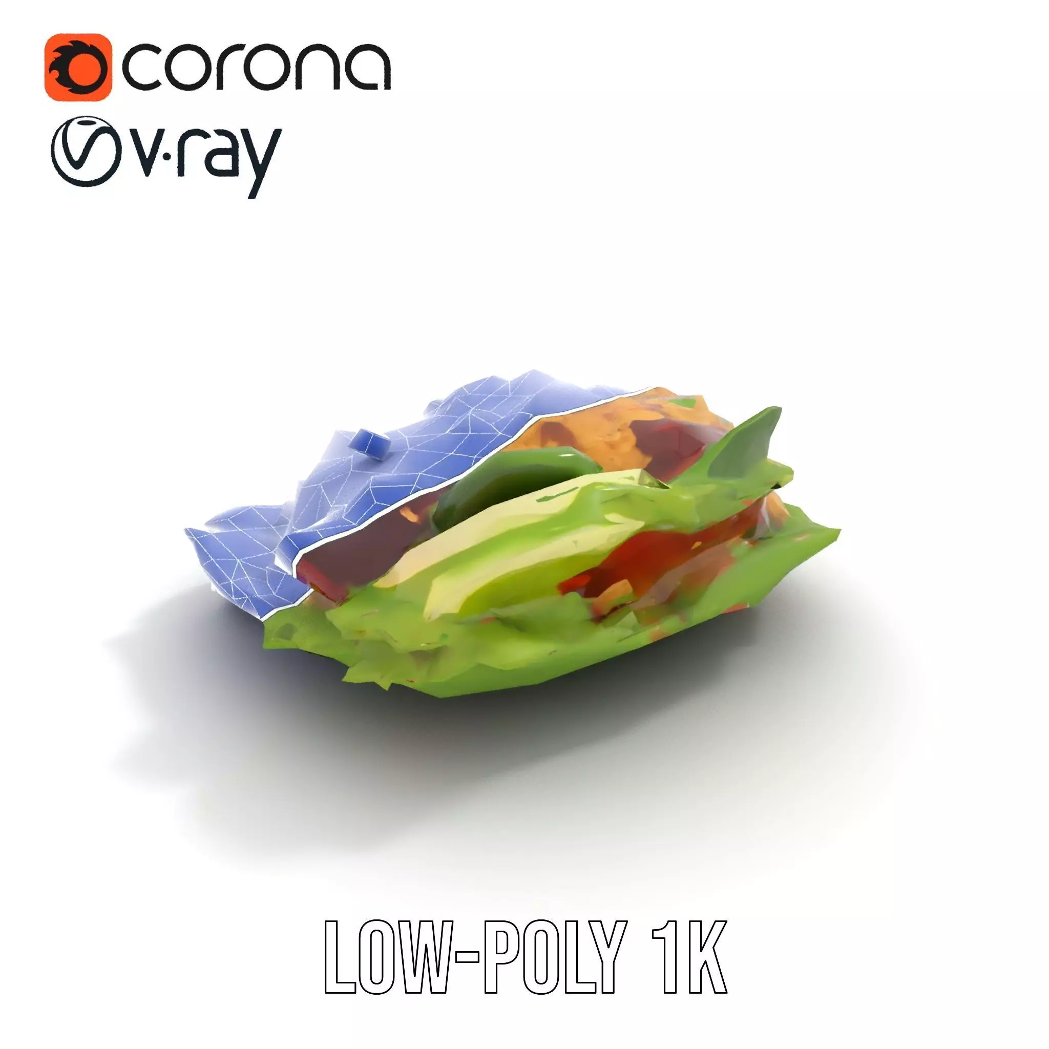 Crisp Cobb Salad model pack Low-poly 3D model_31