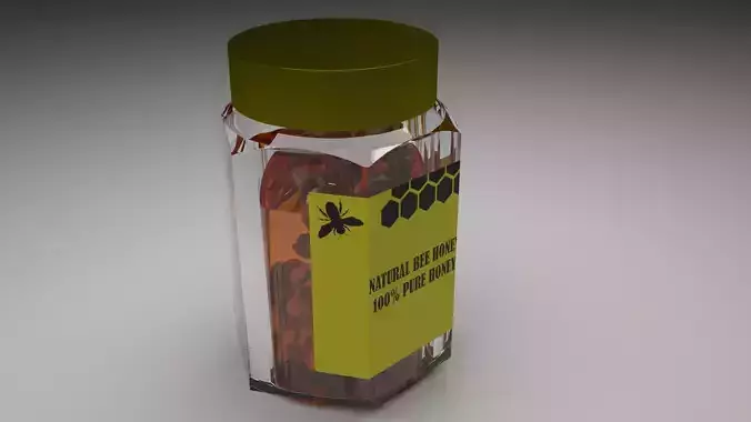 Jar of Honey With Walnuts