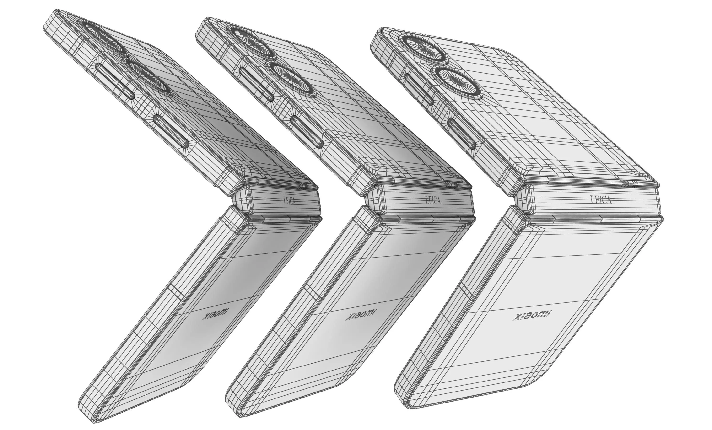 Xiaomi MIX Flip 2 Shadow Cyan 3D model_34