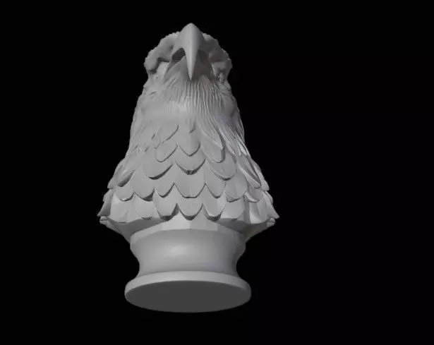 eagle head 3D print model_4