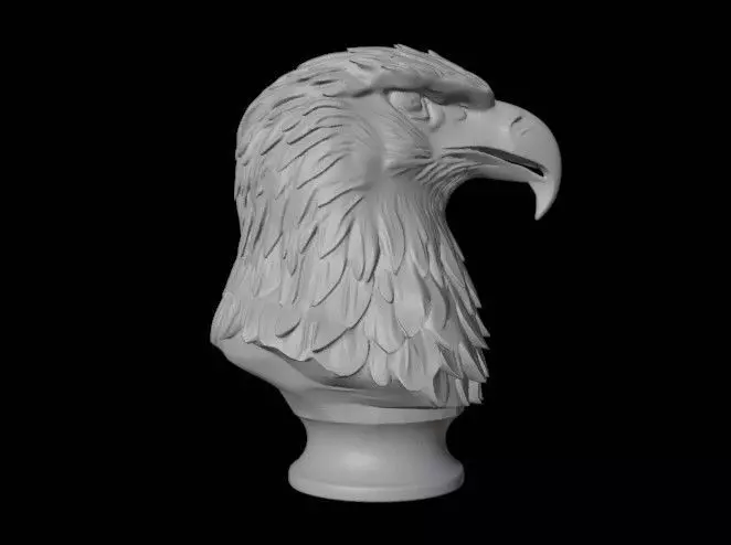 eagle head 3D print model_2