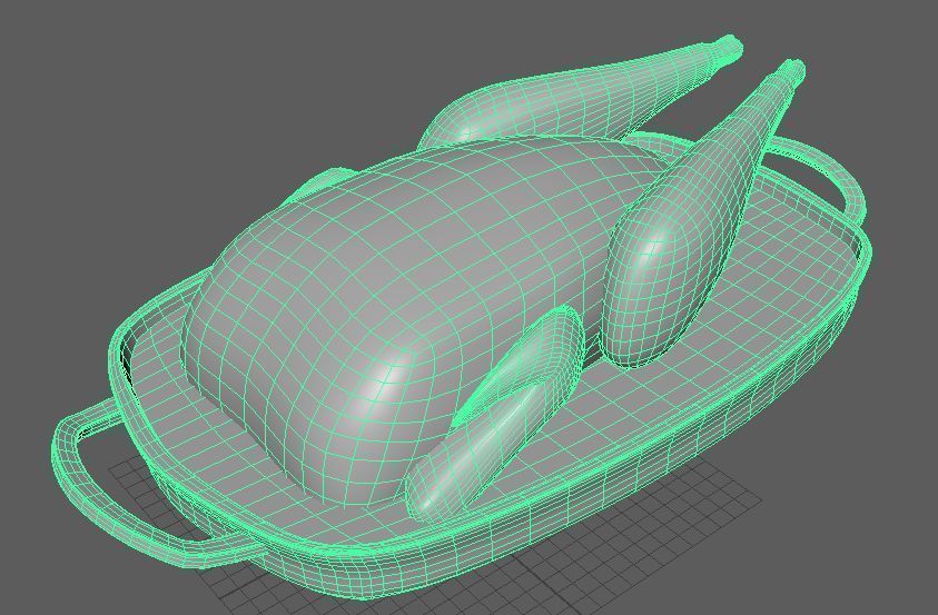 Roasted Pheasant  3D model_2