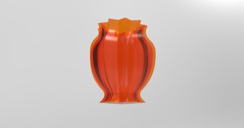 Glass Vase Low-poly 3D model_1
