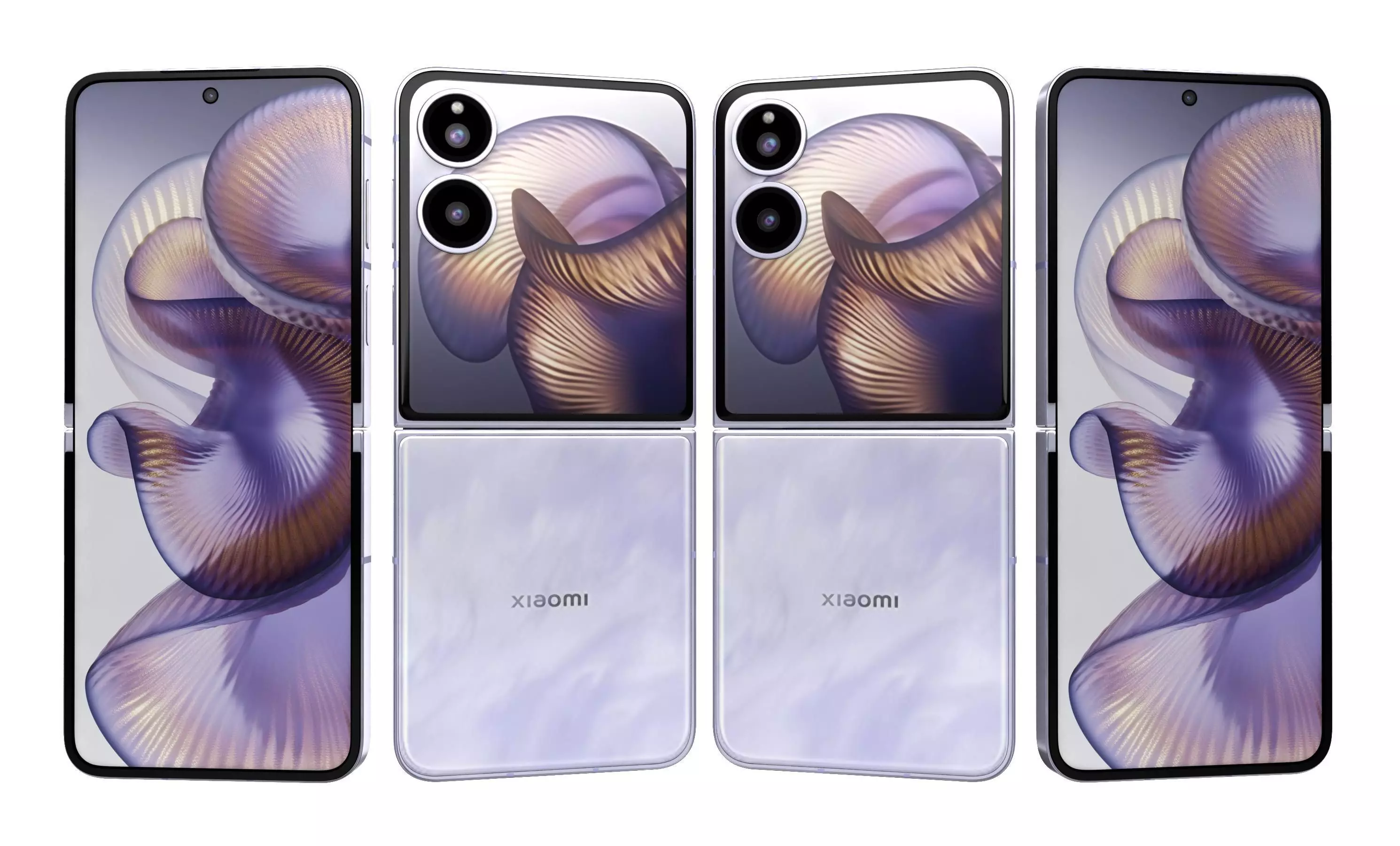 Xiaomi MIX Flip 2 Nebula Purple 3D model_1