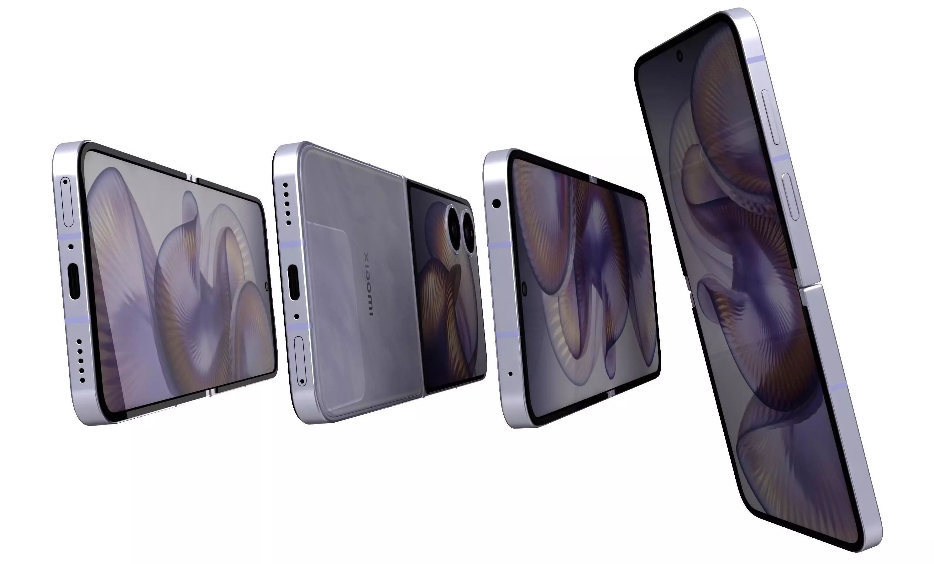 Xiaomi MIX Flip 2 Nebula Purple 3D model_15